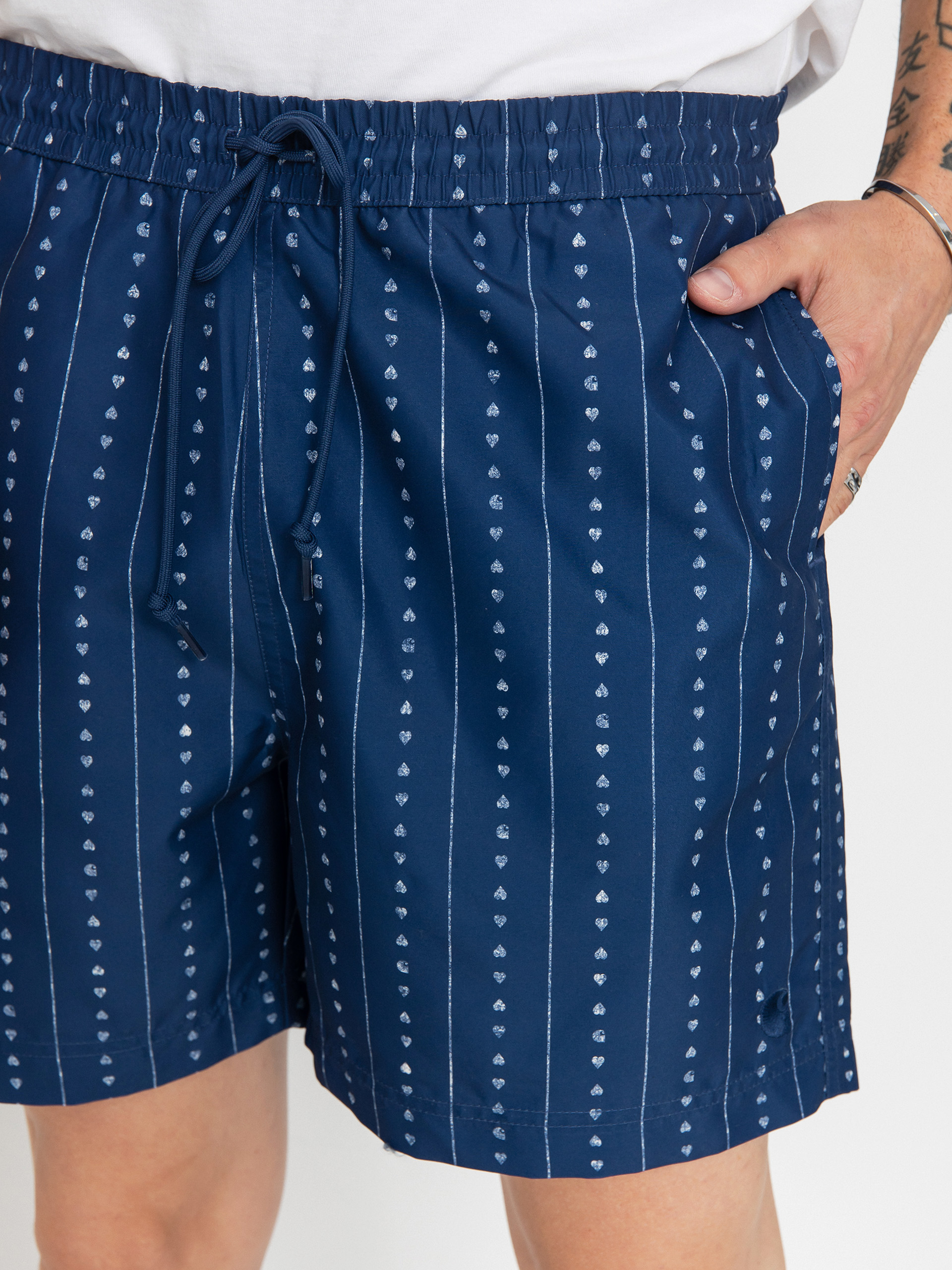 Pantaloni scurți Carhartt WIP Chase Swim (heart c pinstripe/ink/natural)