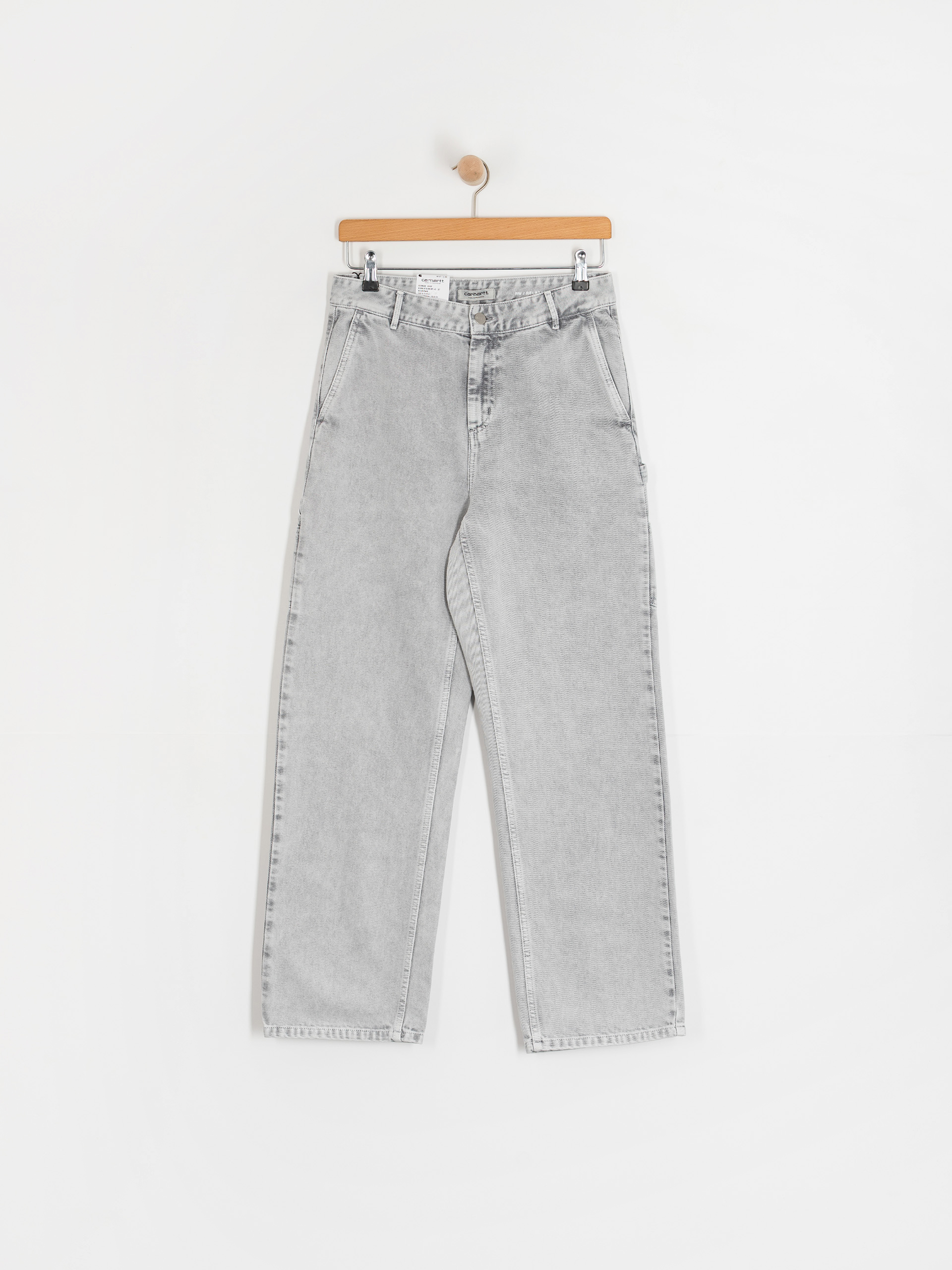 Pantaloni Carhartt WIP Pierce Straight Wmn (black/chalk wash)