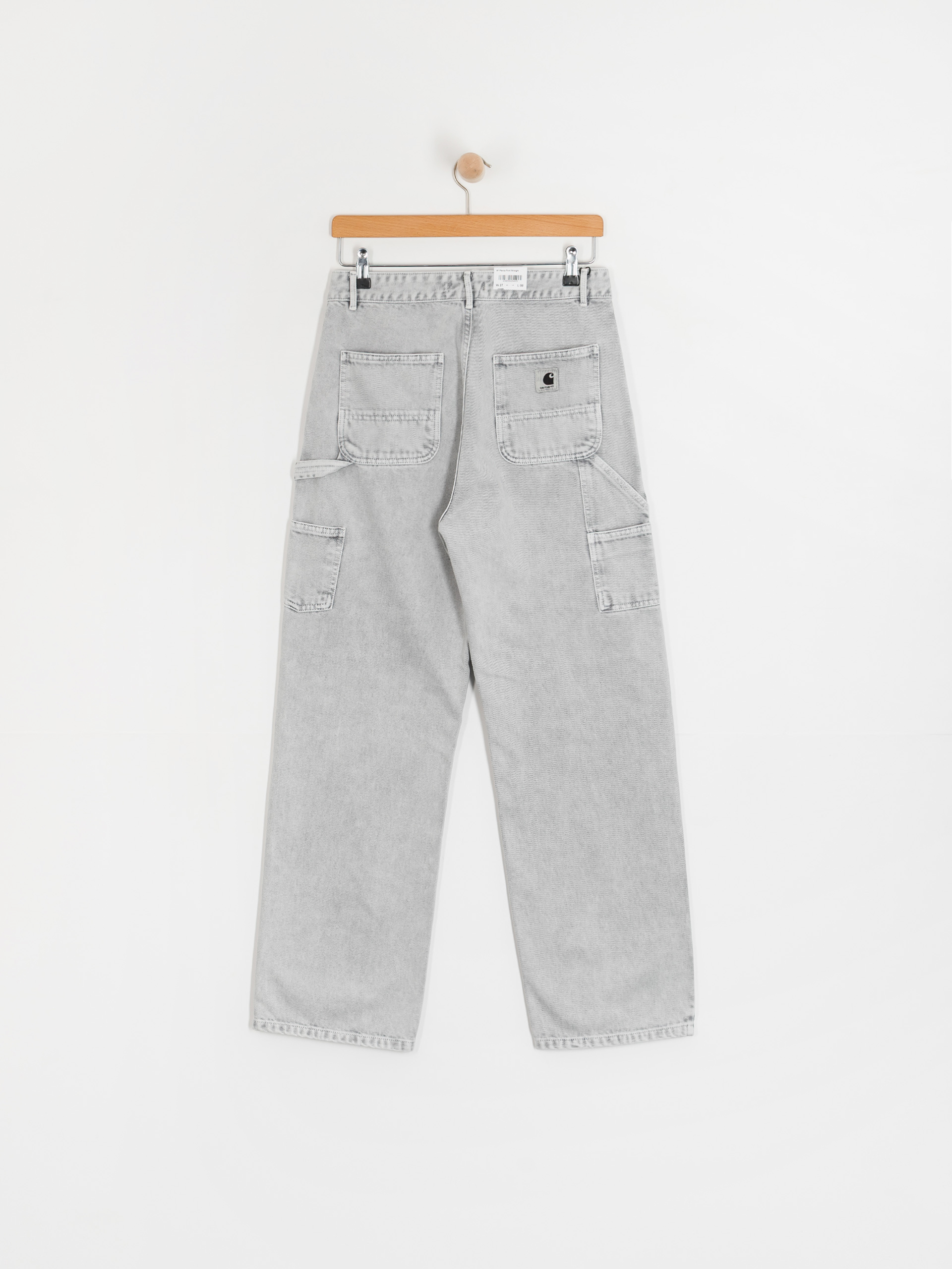 Pantaloni Carhartt WIP Pierce Straight Wmn (black/chalk wash)