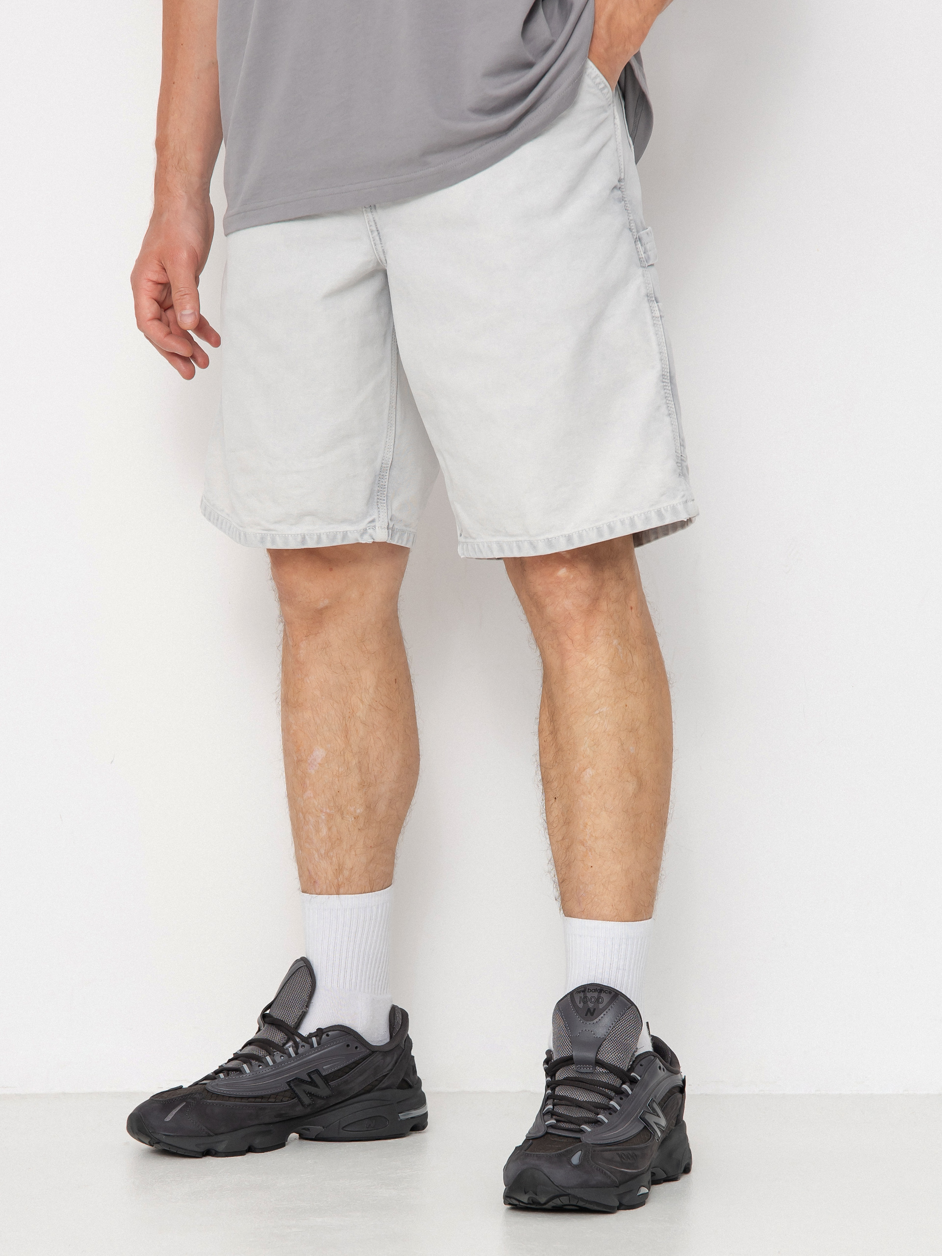 Pantaloni scurți Carhartt WIP Single Knee (black/chalk wash)