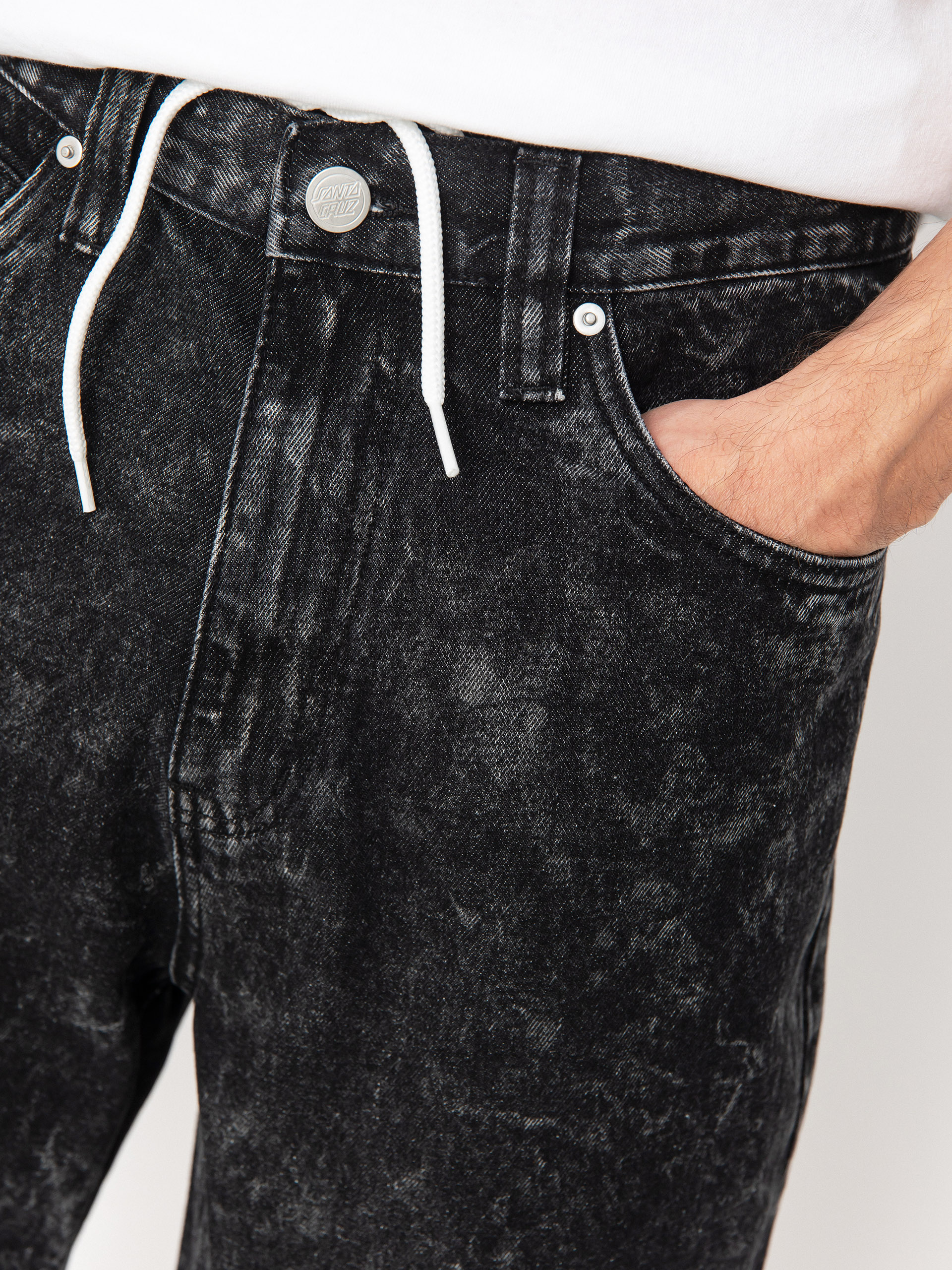 Pantaloni scurți Santa Cruz Big (black acid wash)
