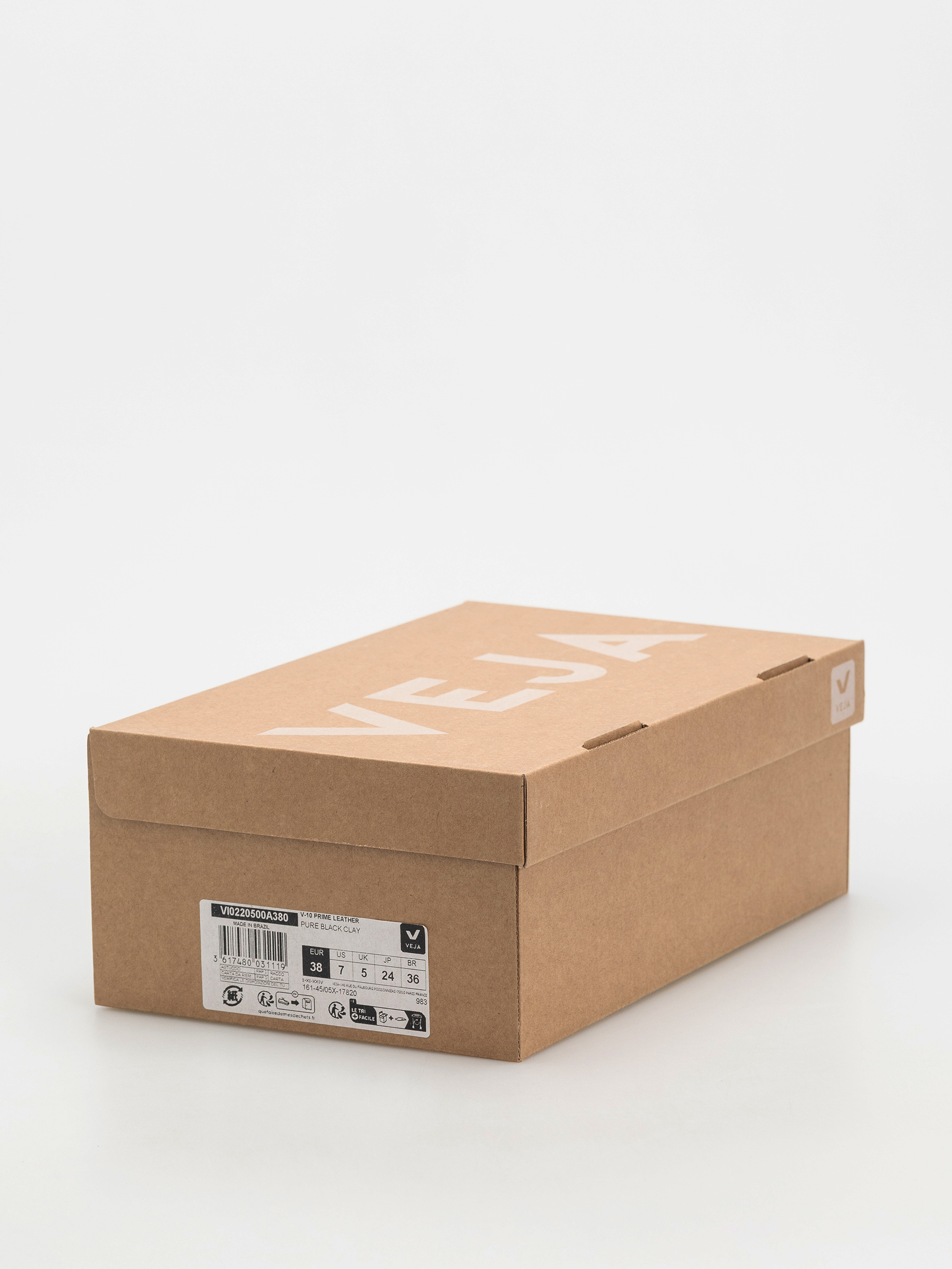 Pantofi Veja V-10 Wmn (pure black clay)