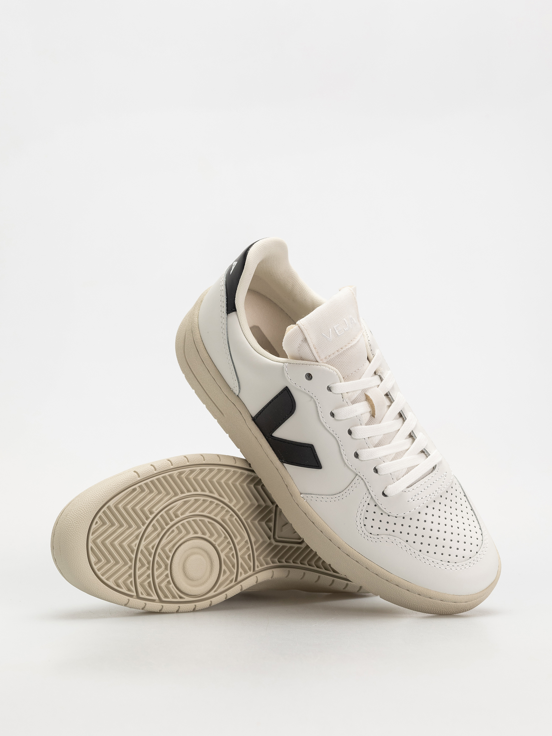 Pantofi Veja V-10 Wmn - bej (extra white black)