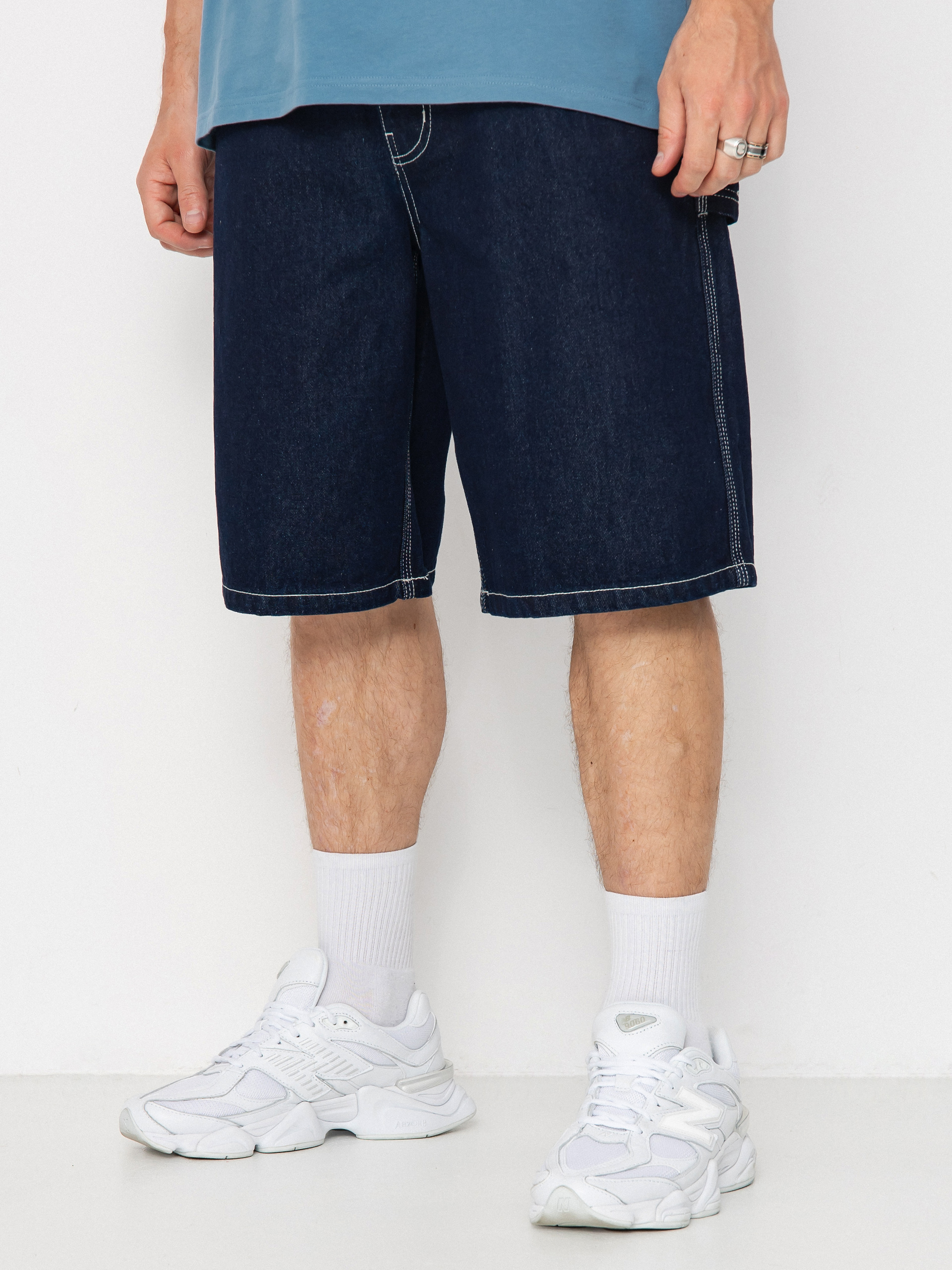 Pantaloni scurți Brixton Builders Carpenter (rinse denim)