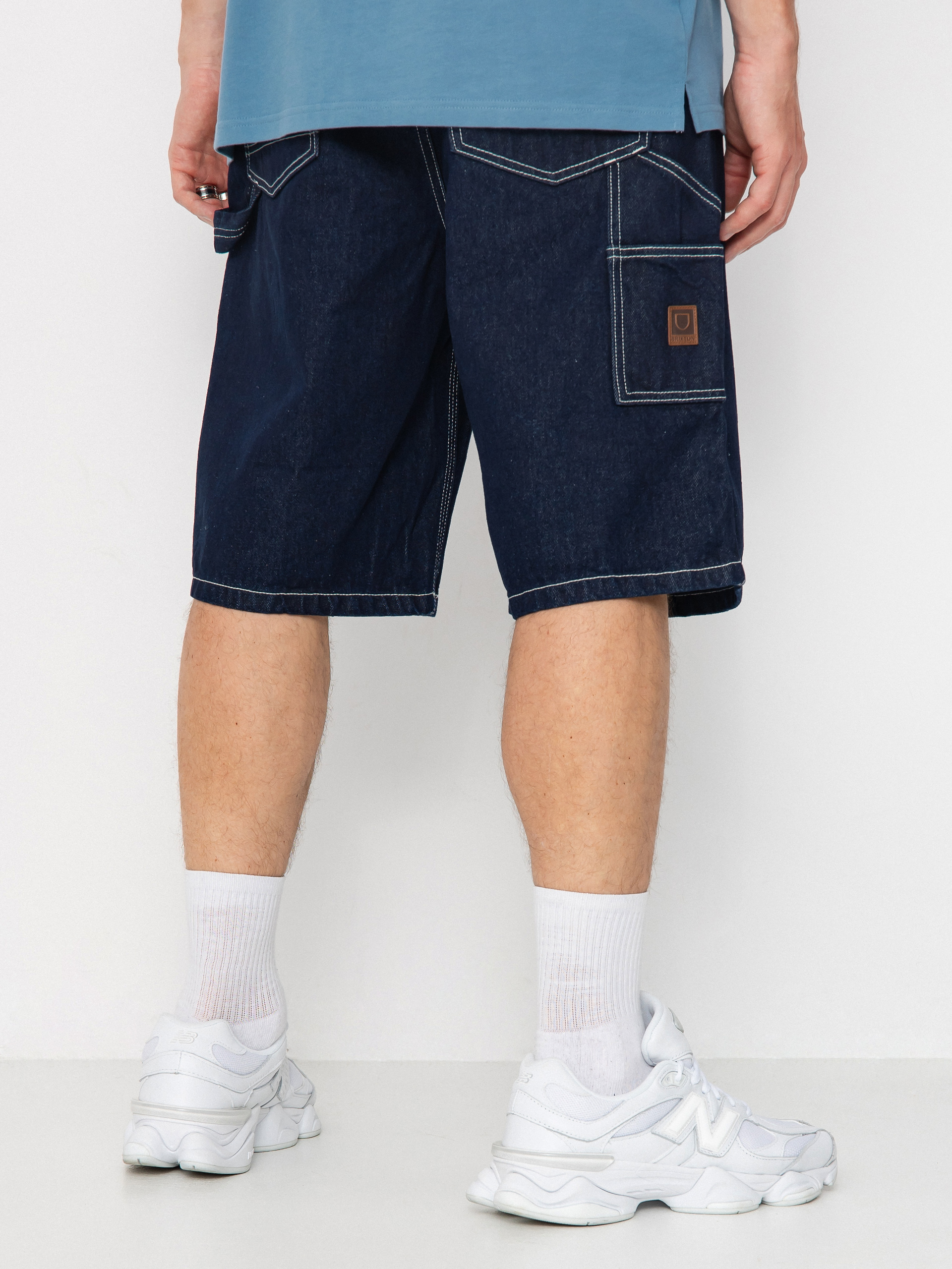 Pantaloni scurți Brixton Builders Carpenter (rinse denim)