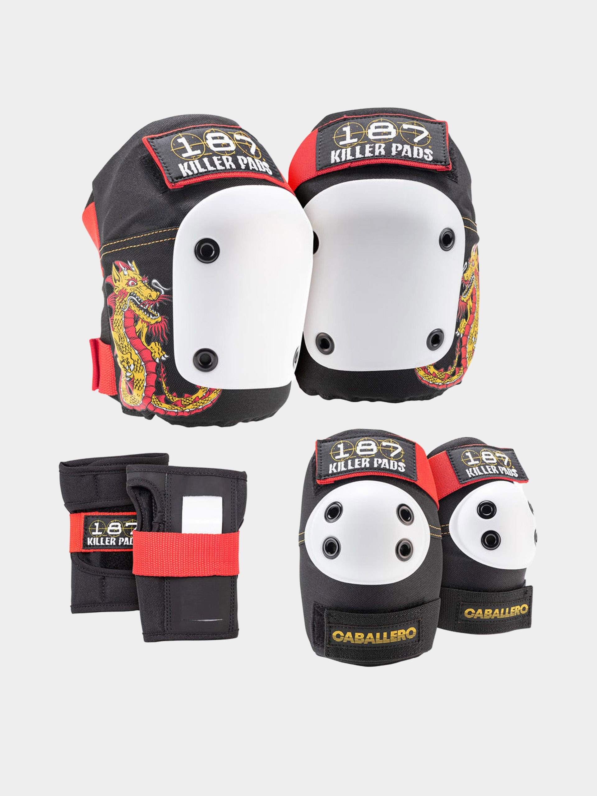 Apărători 187 Killer Pads Adult Six Pack Set Caballero