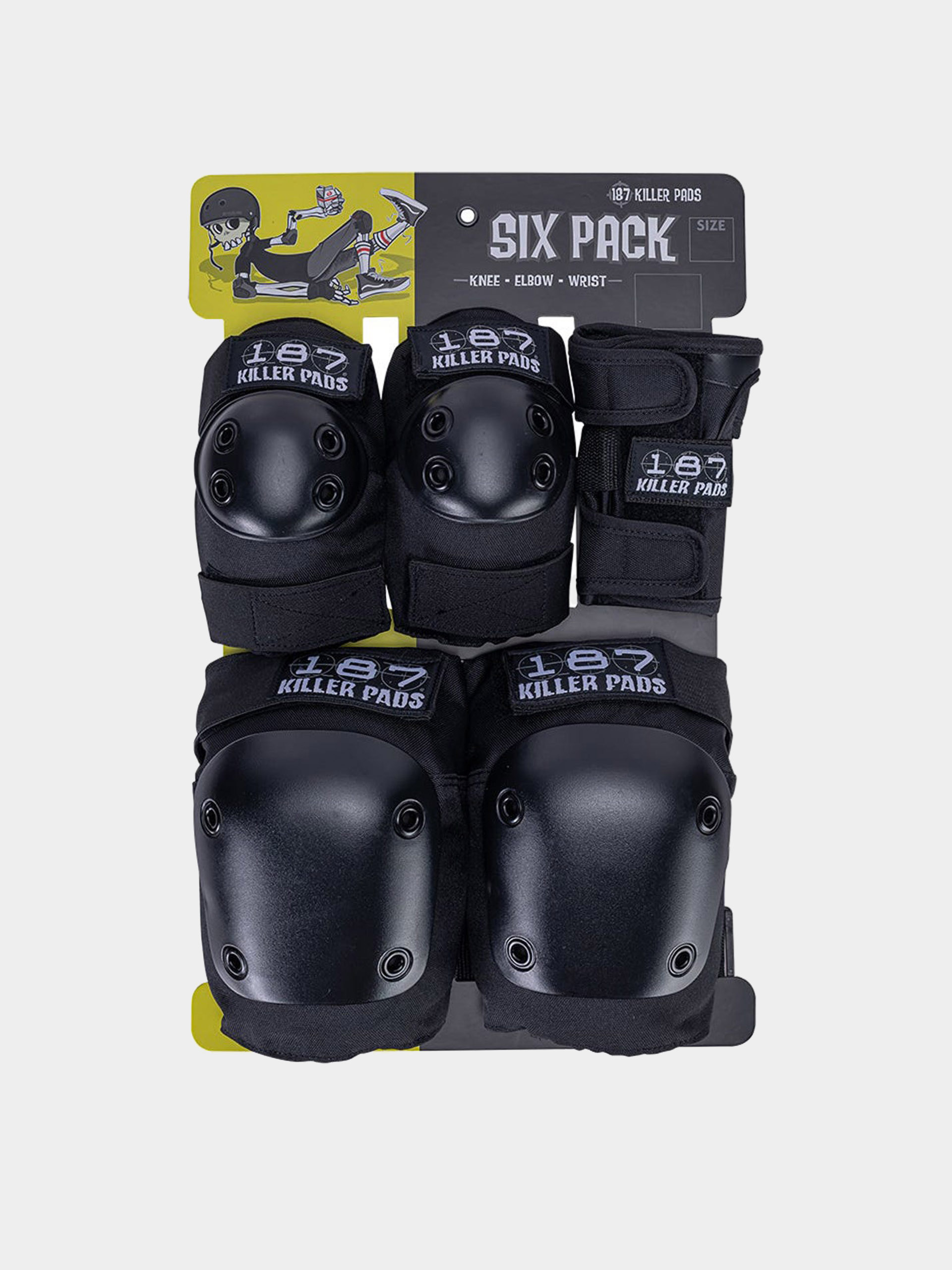 Apărători 187 Killer Pads Adult Six Pack Set (black)