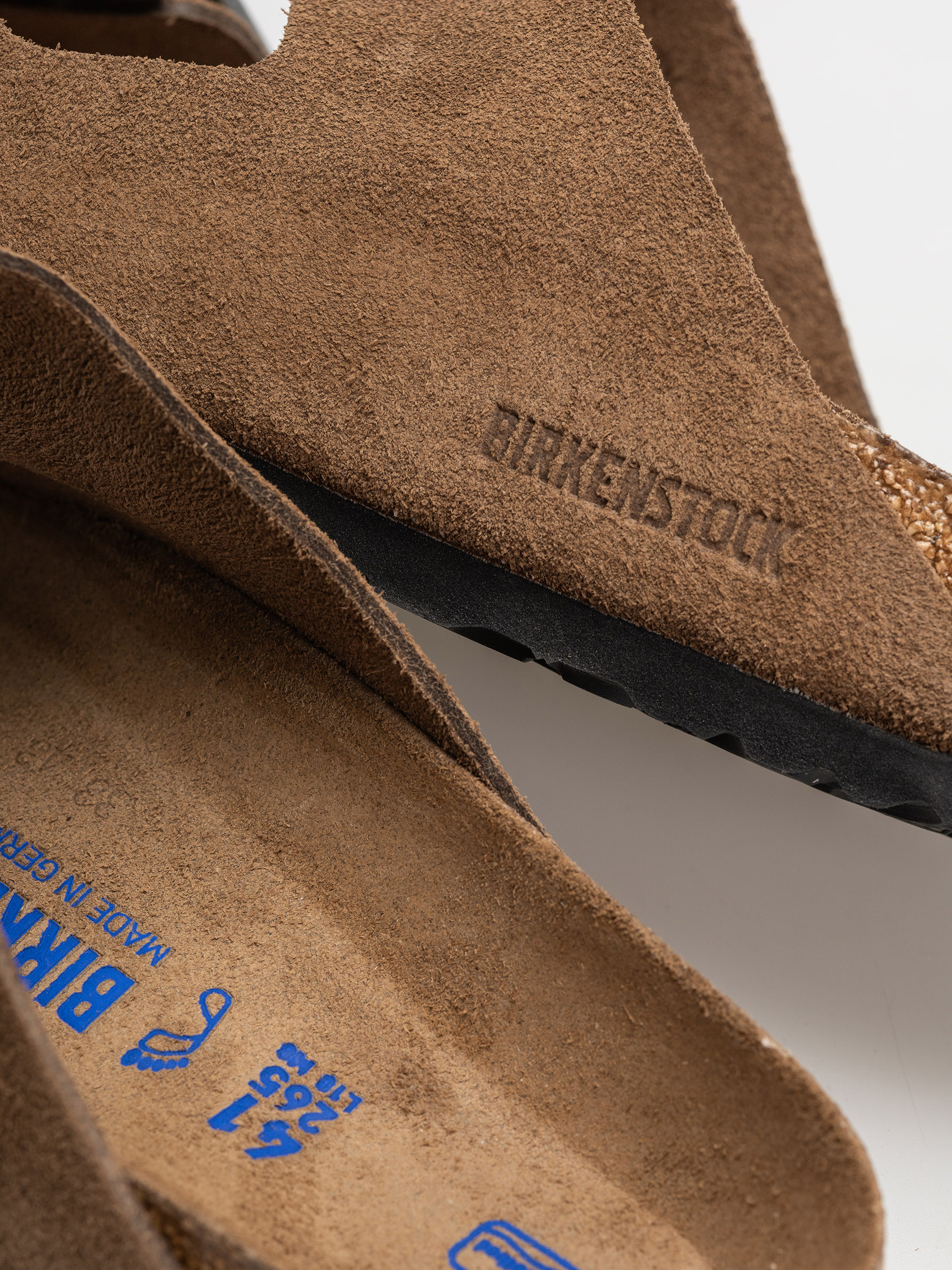 Șlapi Birkenstock Arizona Suede Leather Regular (dark tea)
