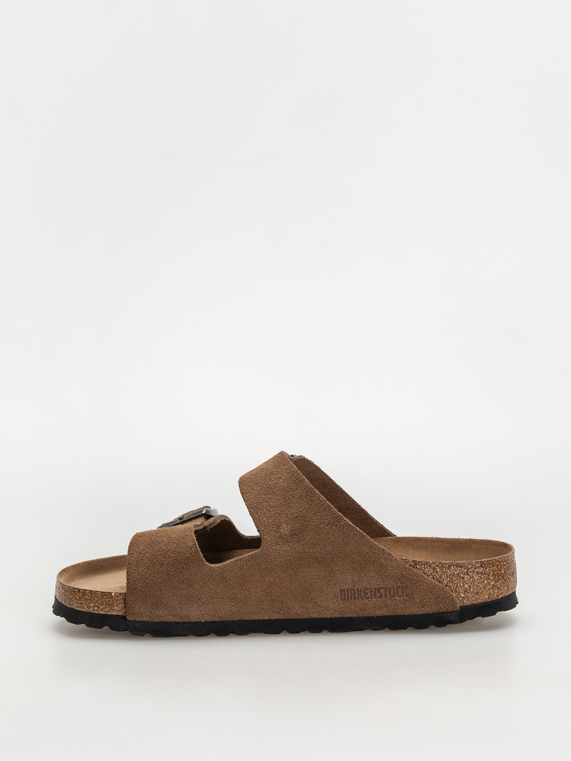Șlapi Birkenstock Arizona Suede Leather Regular (dark tea)