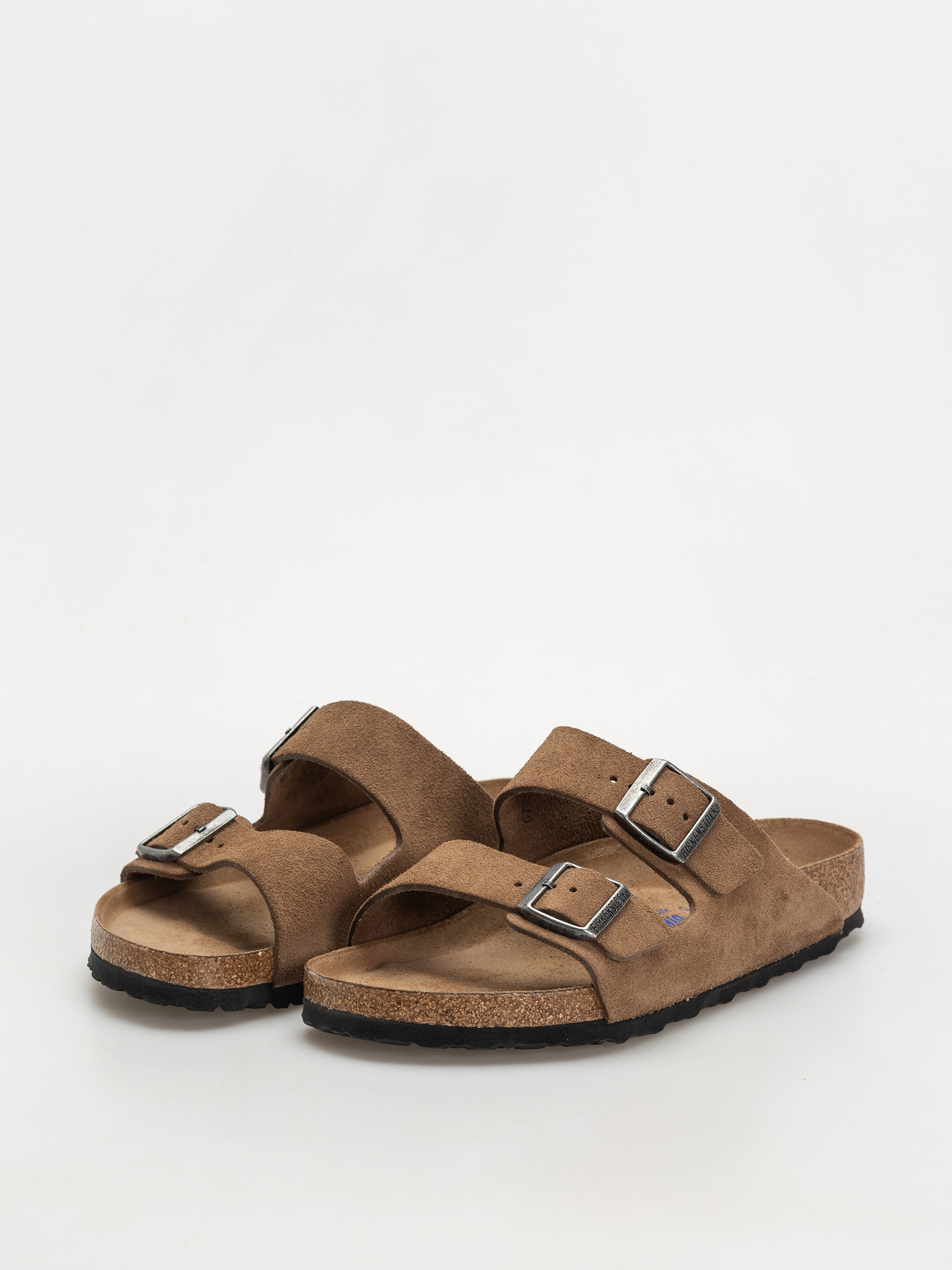 Șlapi Birkenstock Arizona Suede Leather Regular (dark tea)