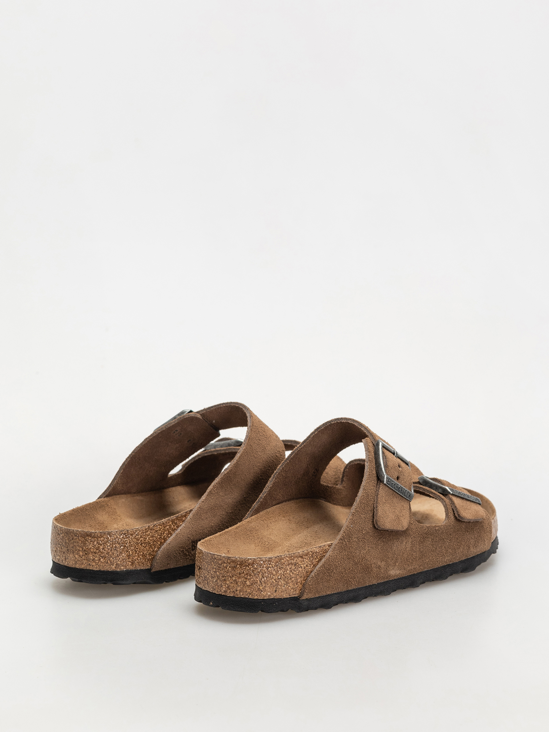 Șlapi Birkenstock Arizona Suede Leather Regular (dark tea)