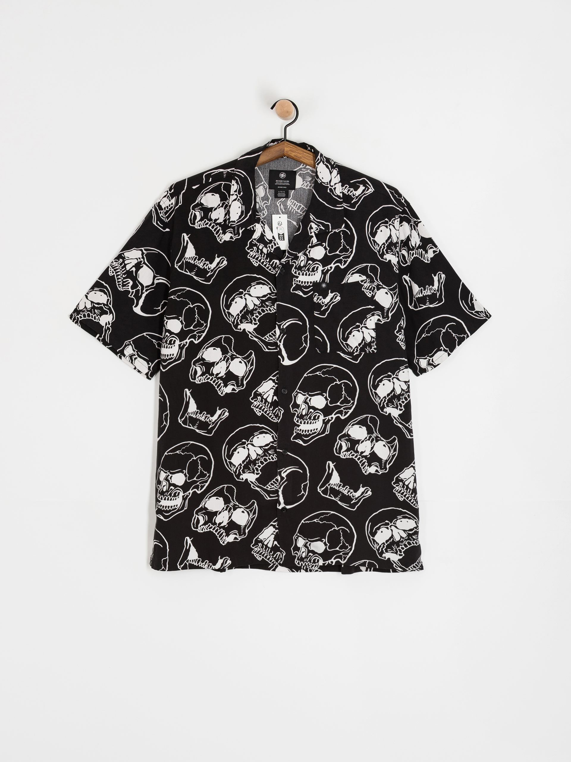 Cămașă DC Fracture Ss Button Up (black skully print)