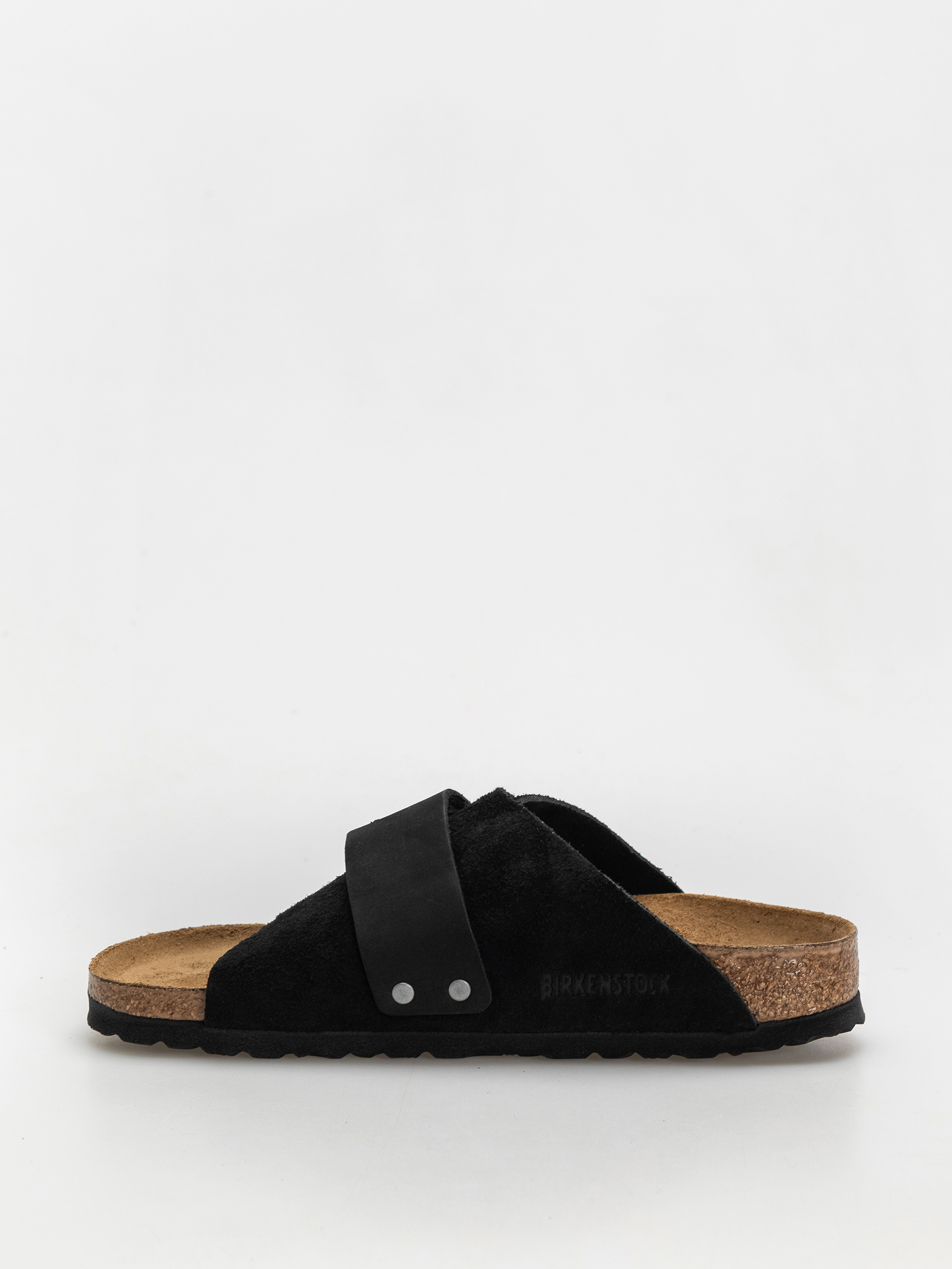 Șlapi Birkenstock Kyoto Nubuck Suede Leather Narrow Wmn (black)