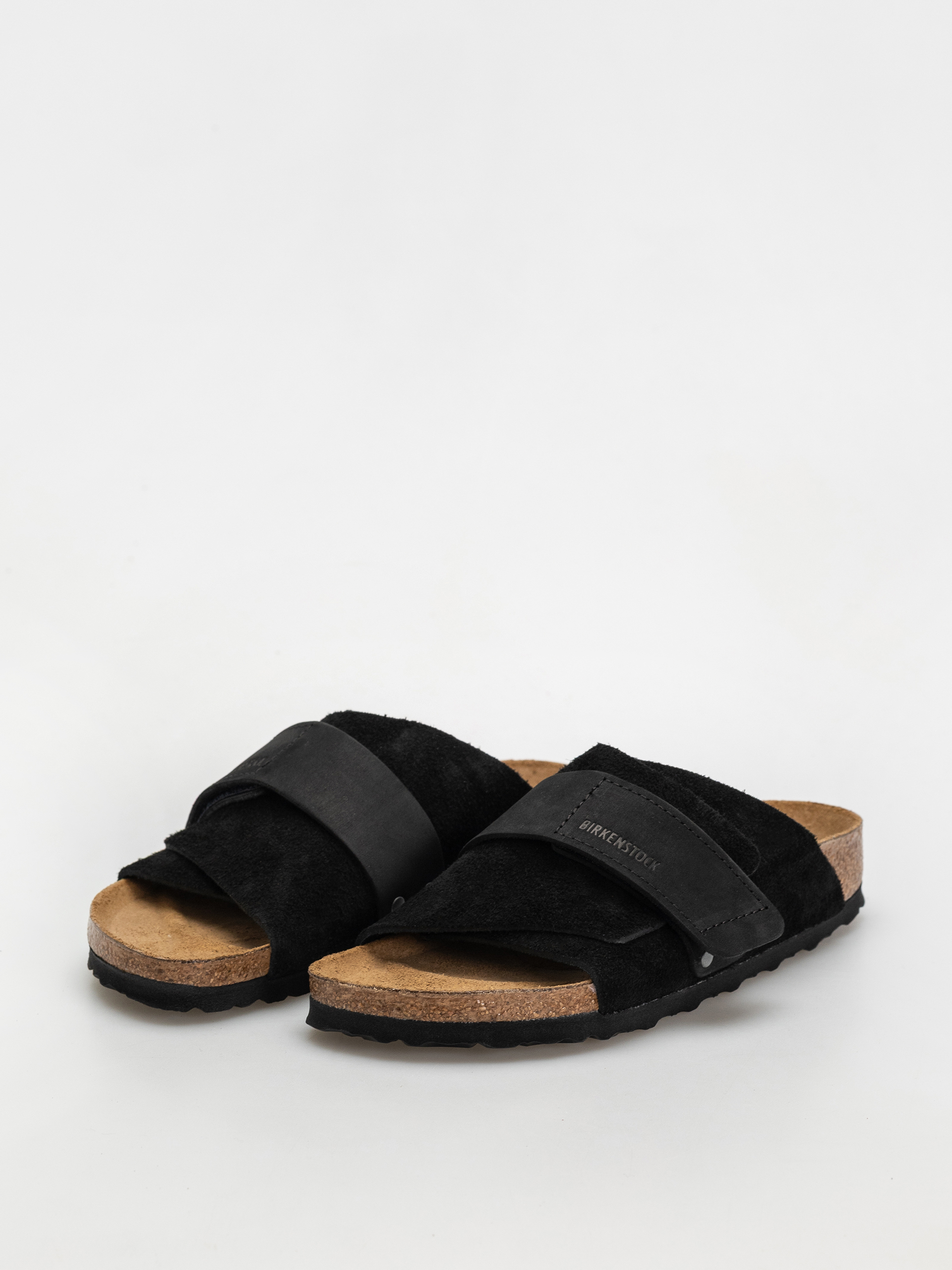Șlapi Birkenstock Kyoto Nubuck Suede Leather Narrow Wmn (black)