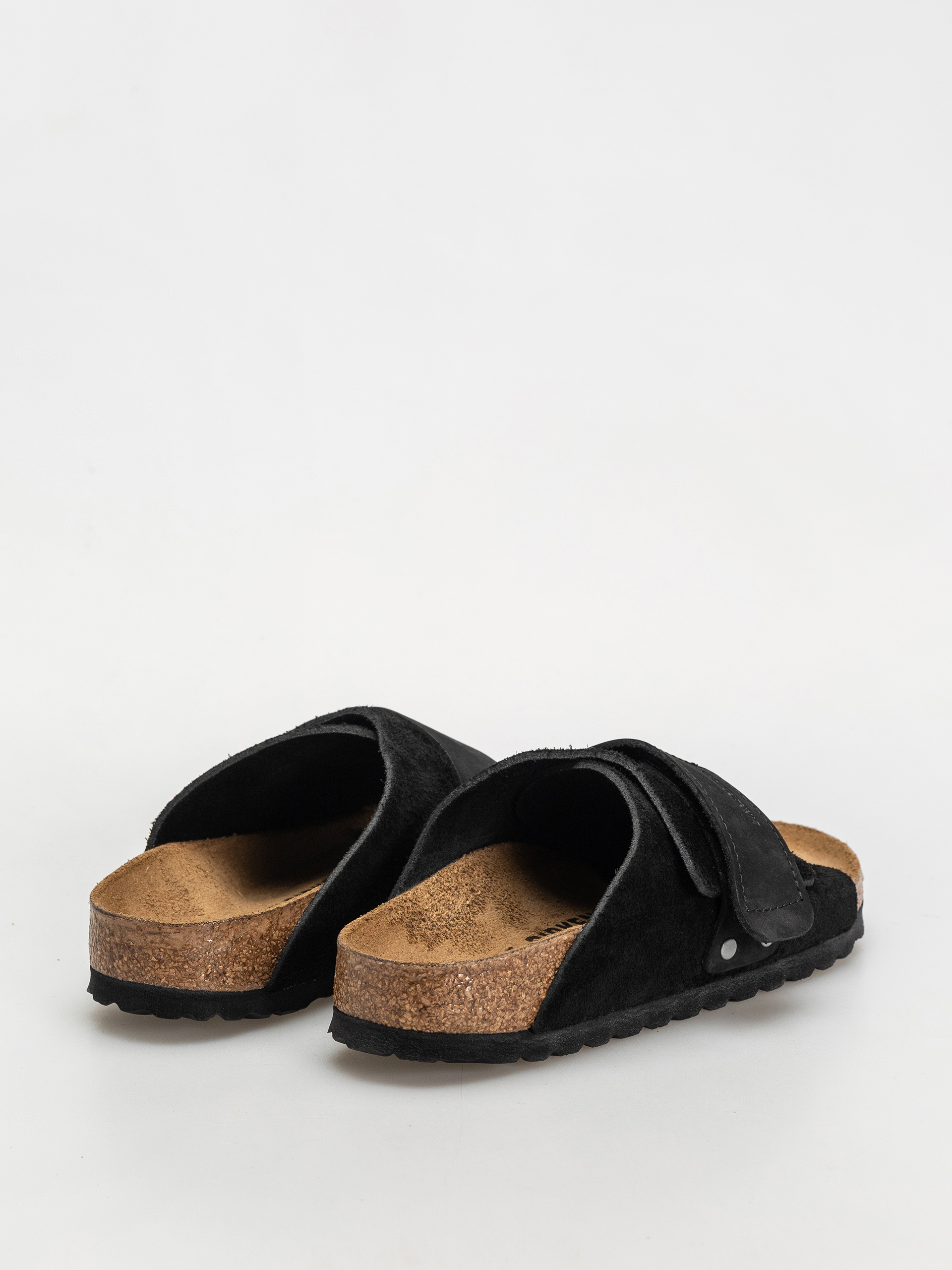 Șlapi Birkenstock Kyoto Nubuck Suede Leather Narrow Wmn (black)