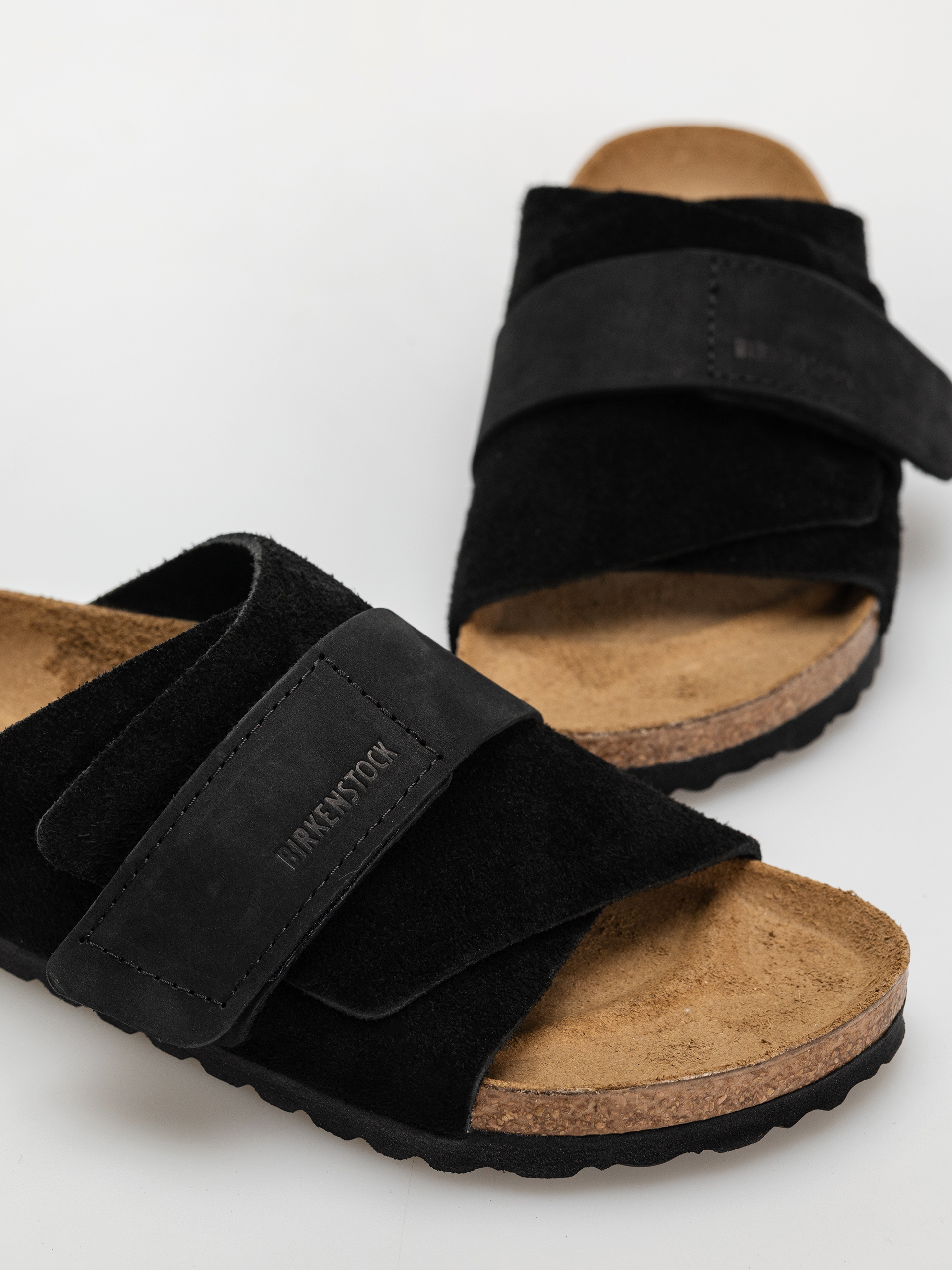 Șlapi Birkenstock Kyoto Nubuck Suede Leather Narrow Wmn (black)