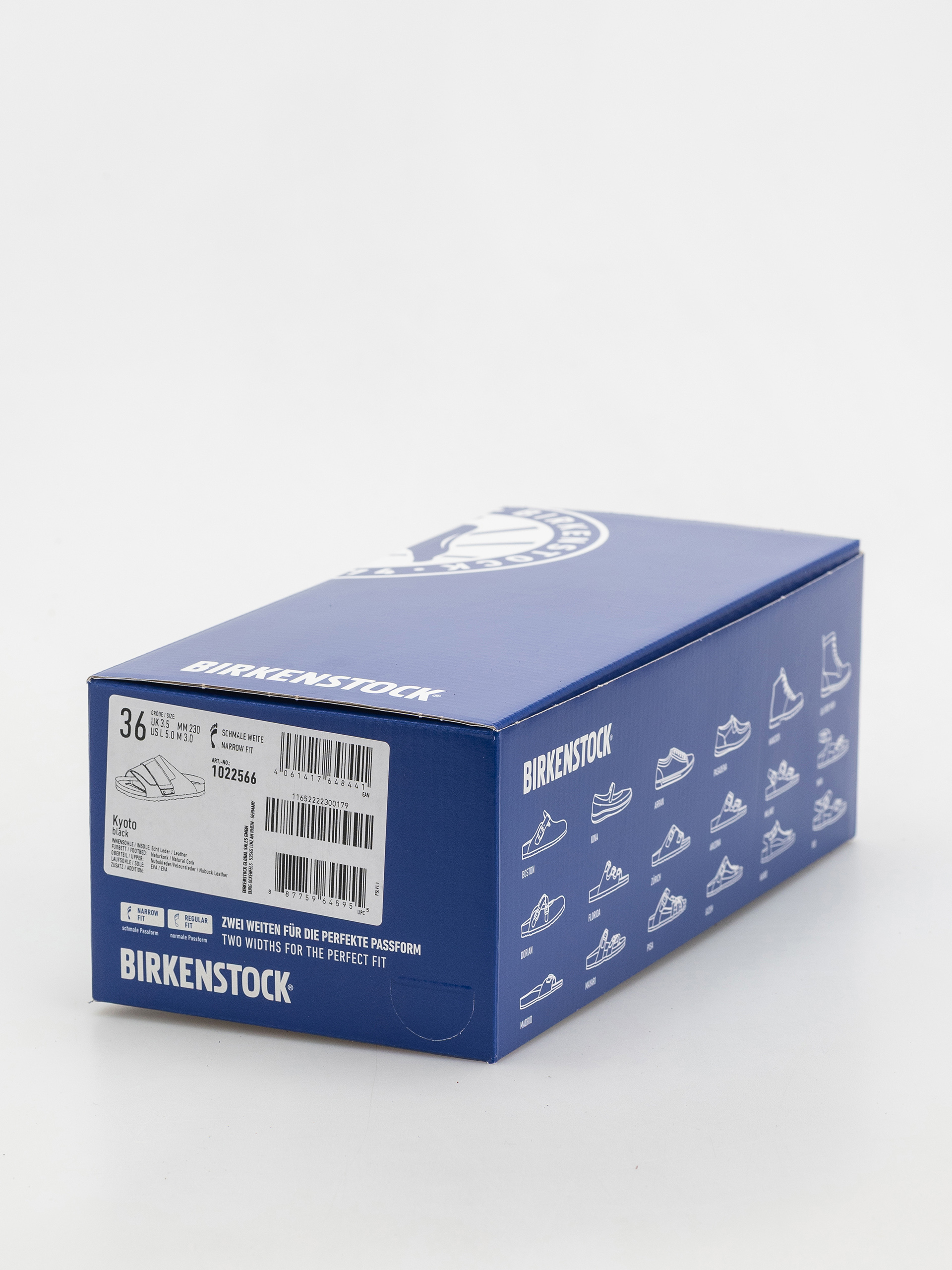 Șlapi Birkenstock Kyoto Nubuck Suede Leather Narrow Wmn (black)