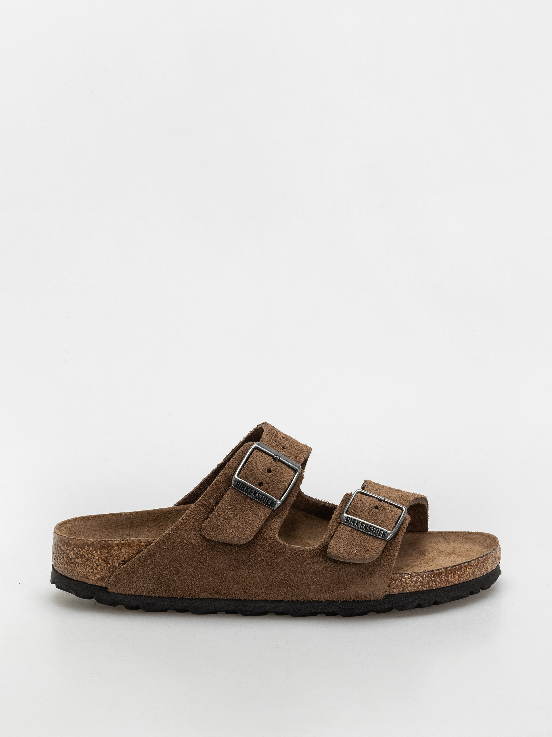 Șlapi Birkenstock Arizona Suede Leather Narrow Wmn (dark tea)