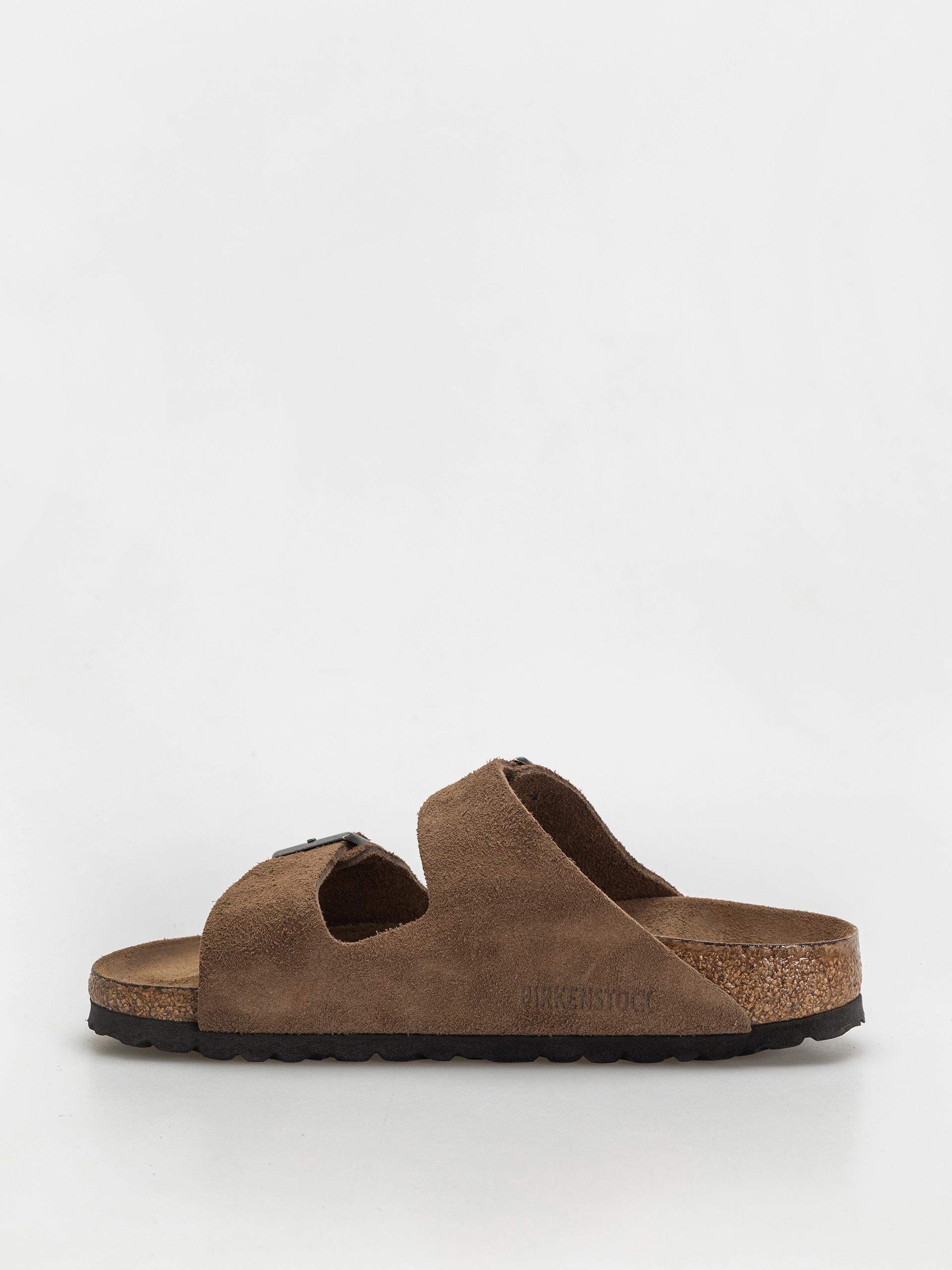 Șlapi Birkenstock Arizona Suede Leather Narrow Wmn (dark tea)