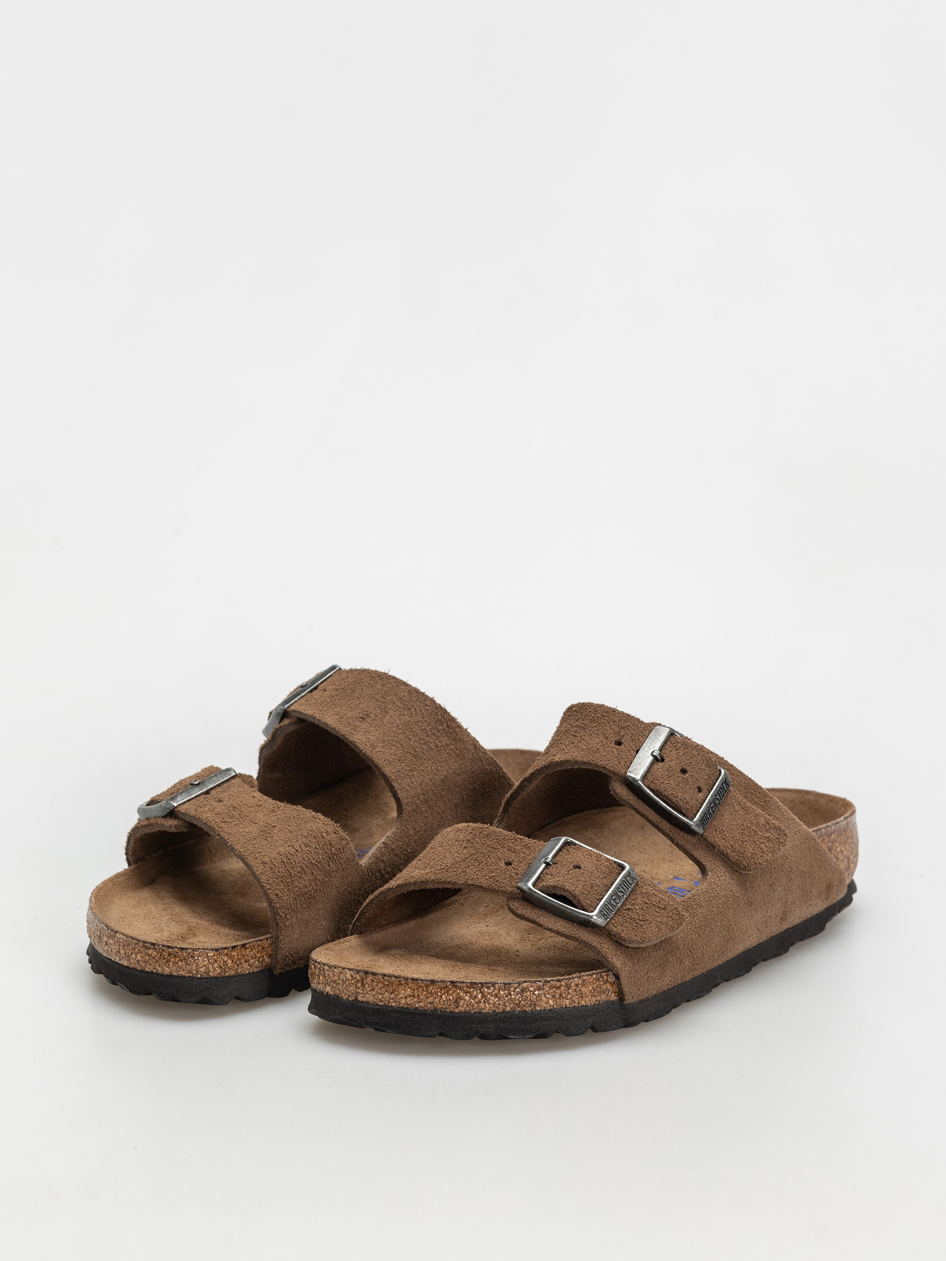 Șlapi Birkenstock Arizona Suede Leather Narrow Wmn (dark tea)