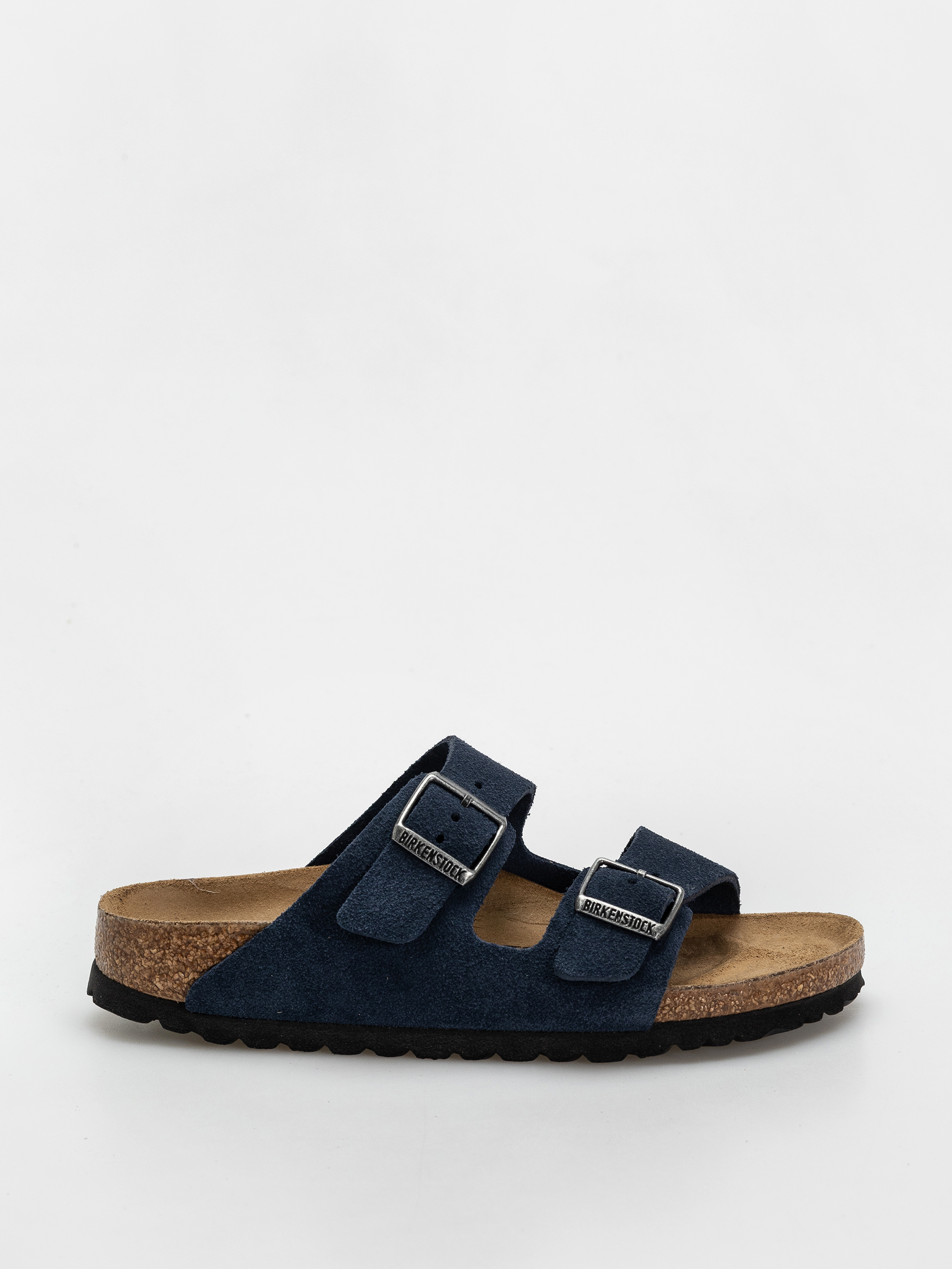 Șlapi Birkenstock Arizona Suede Leather Narrow Wmn - negru (black)