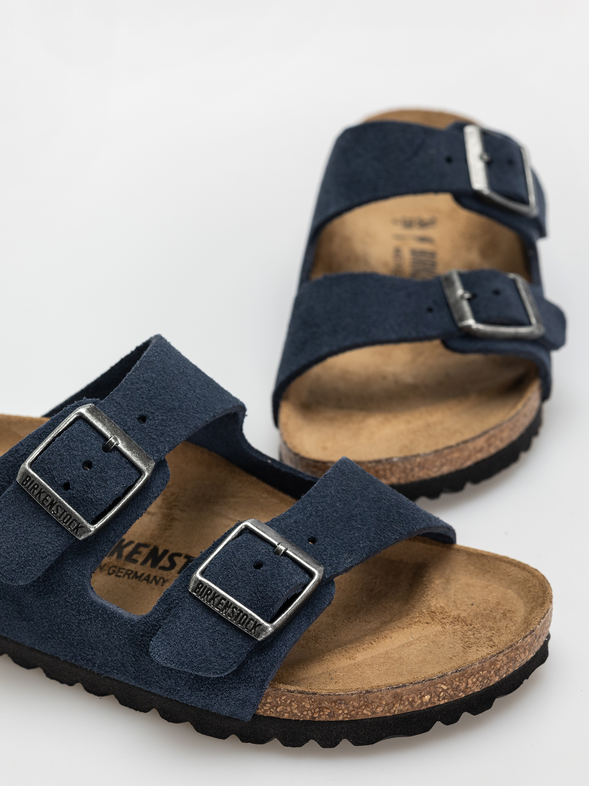 Șlapi Birkenstock Arizona Suede Leather Narrow Wmn (new navy)