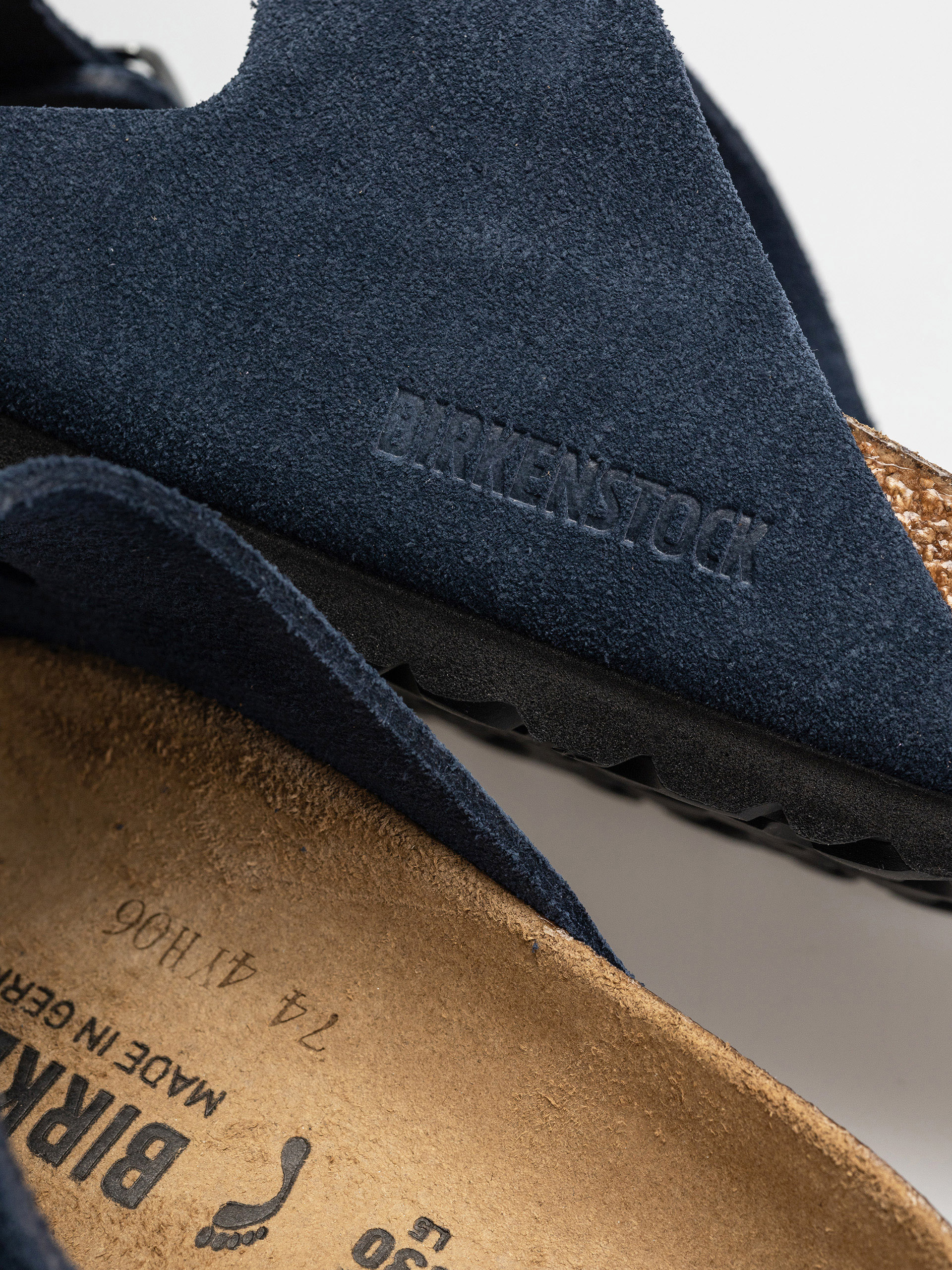 Șlapi Birkenstock Arizona Suede Leather Narrow Wmn (new navy)