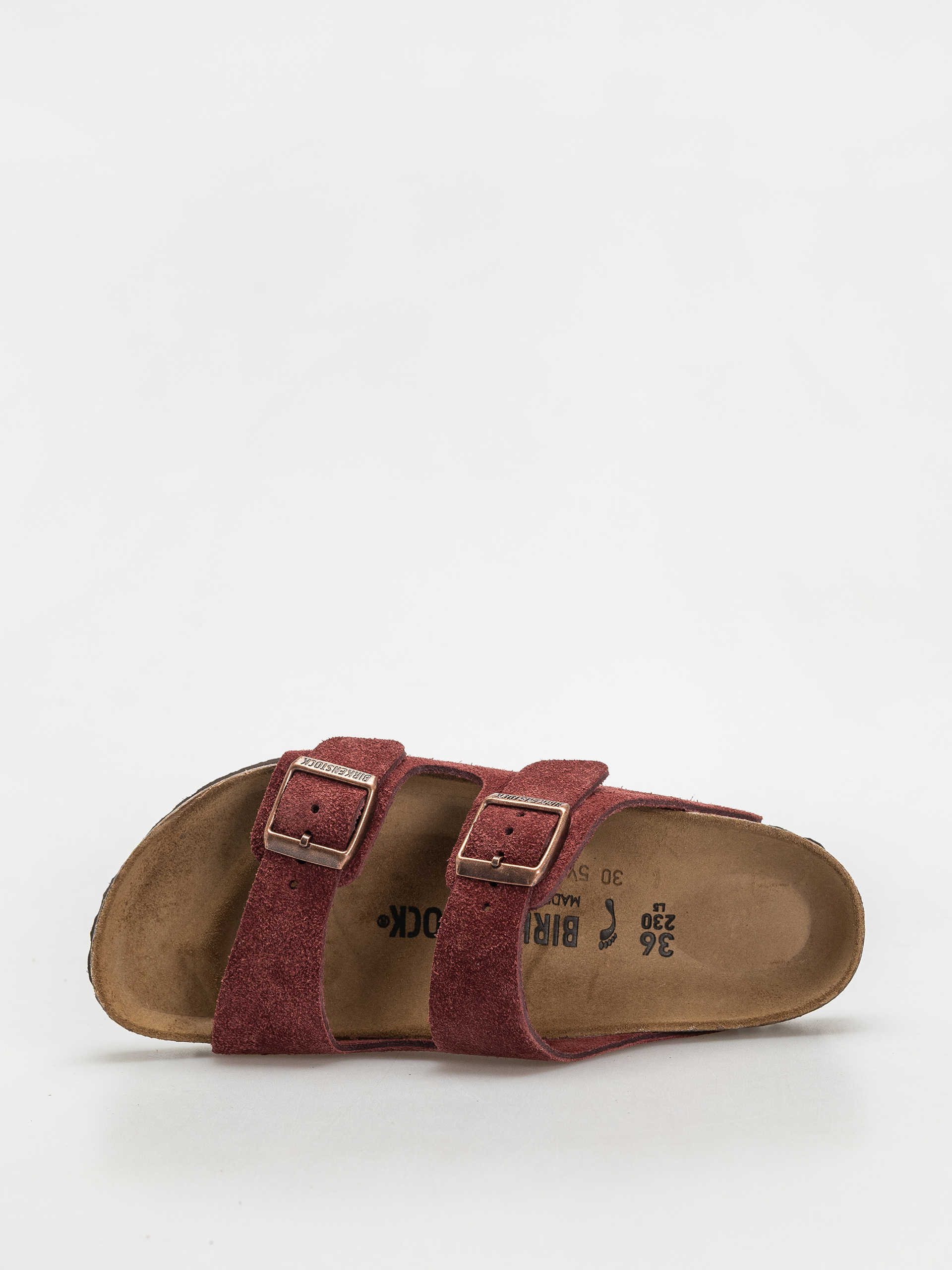 Șlapi Birkenstock Arizona Suede Leather Narrow Wmn (zinfandel)