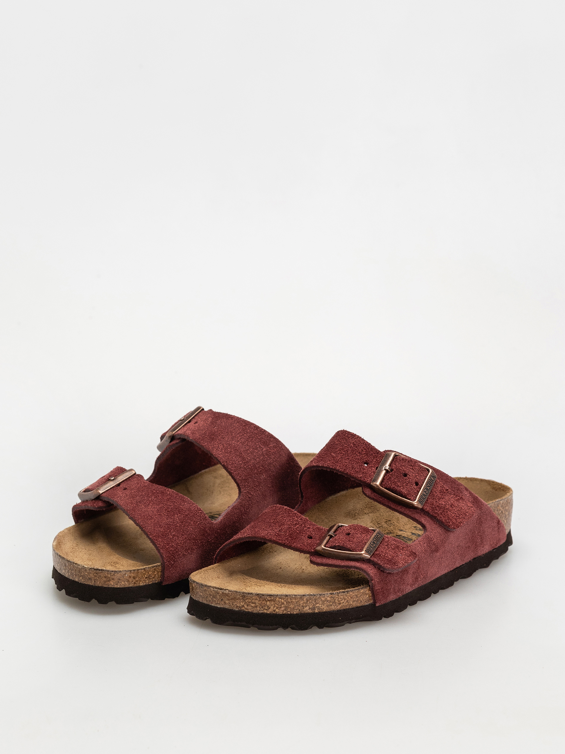Șlapi Birkenstock Arizona Suede Leather Narrow Wmn (zinfandel)