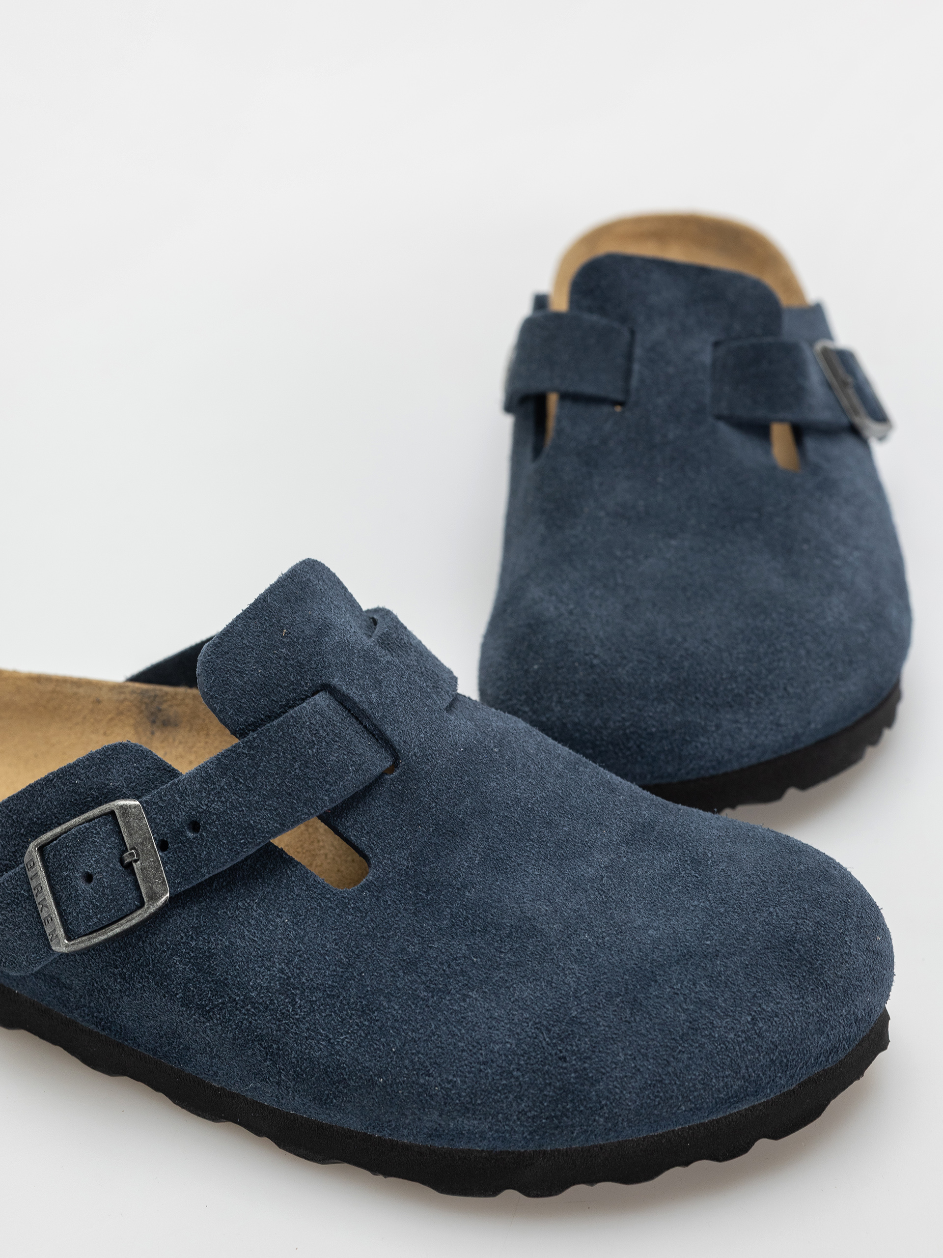 Șlapi Birkenstock Boston Suede Leather Narrow Wmn (new navy)
