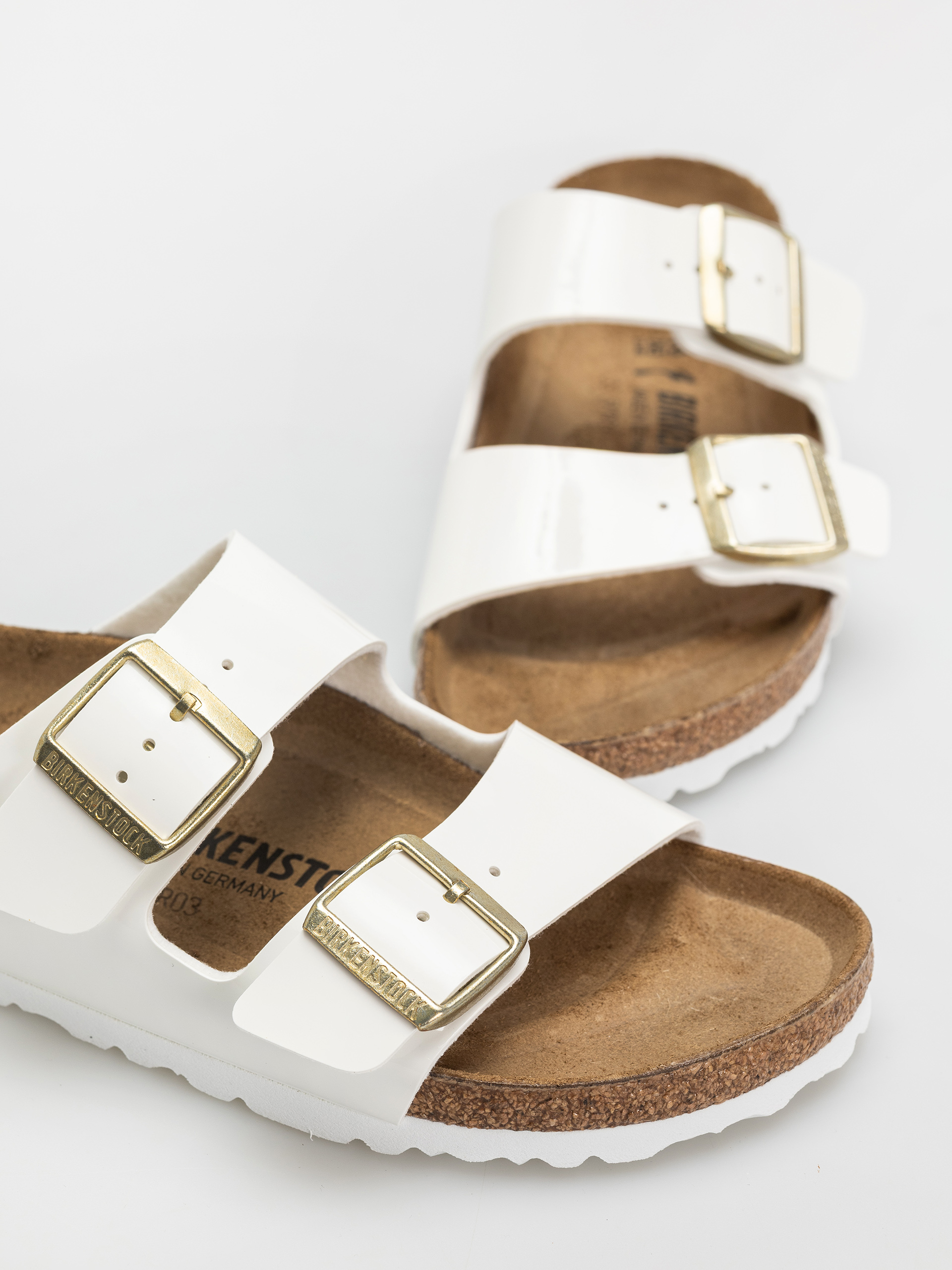 Klapki Birkenstock Arizona Narrow Wmn (patent white)