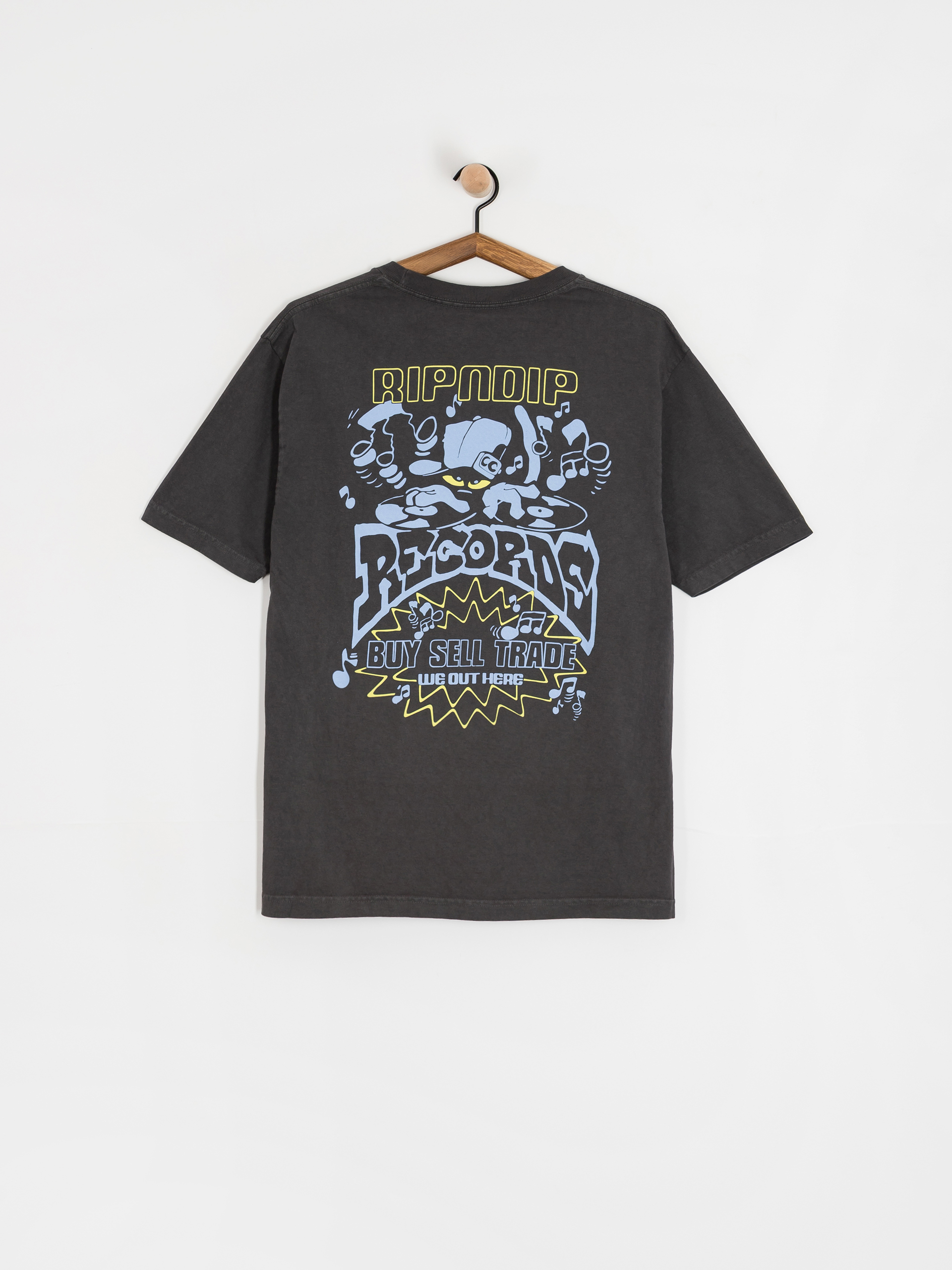 Tricou RipNDip Records (charcoal sun fade)