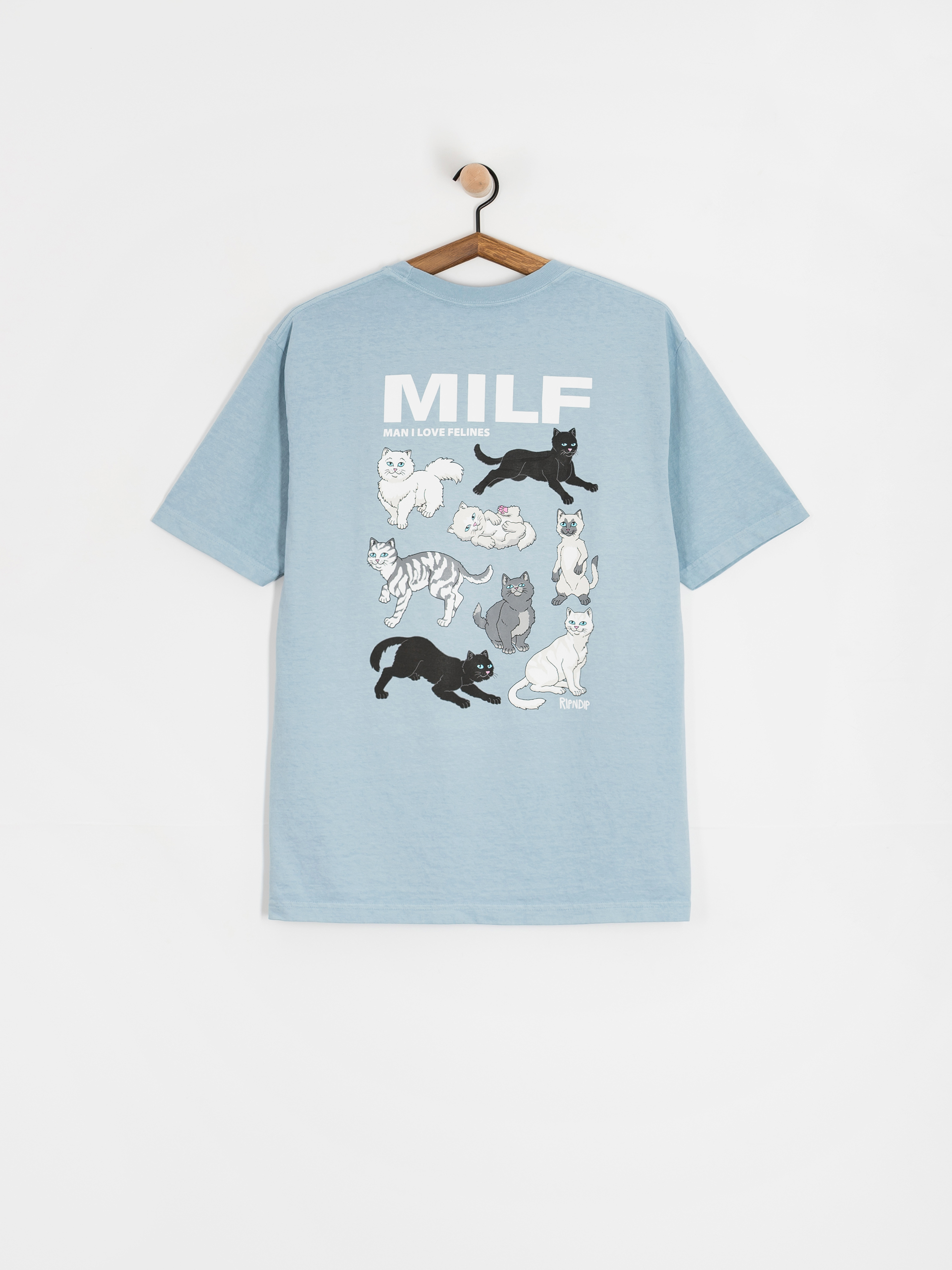Tricou RipNDip Man I Love Felines (powder blue)