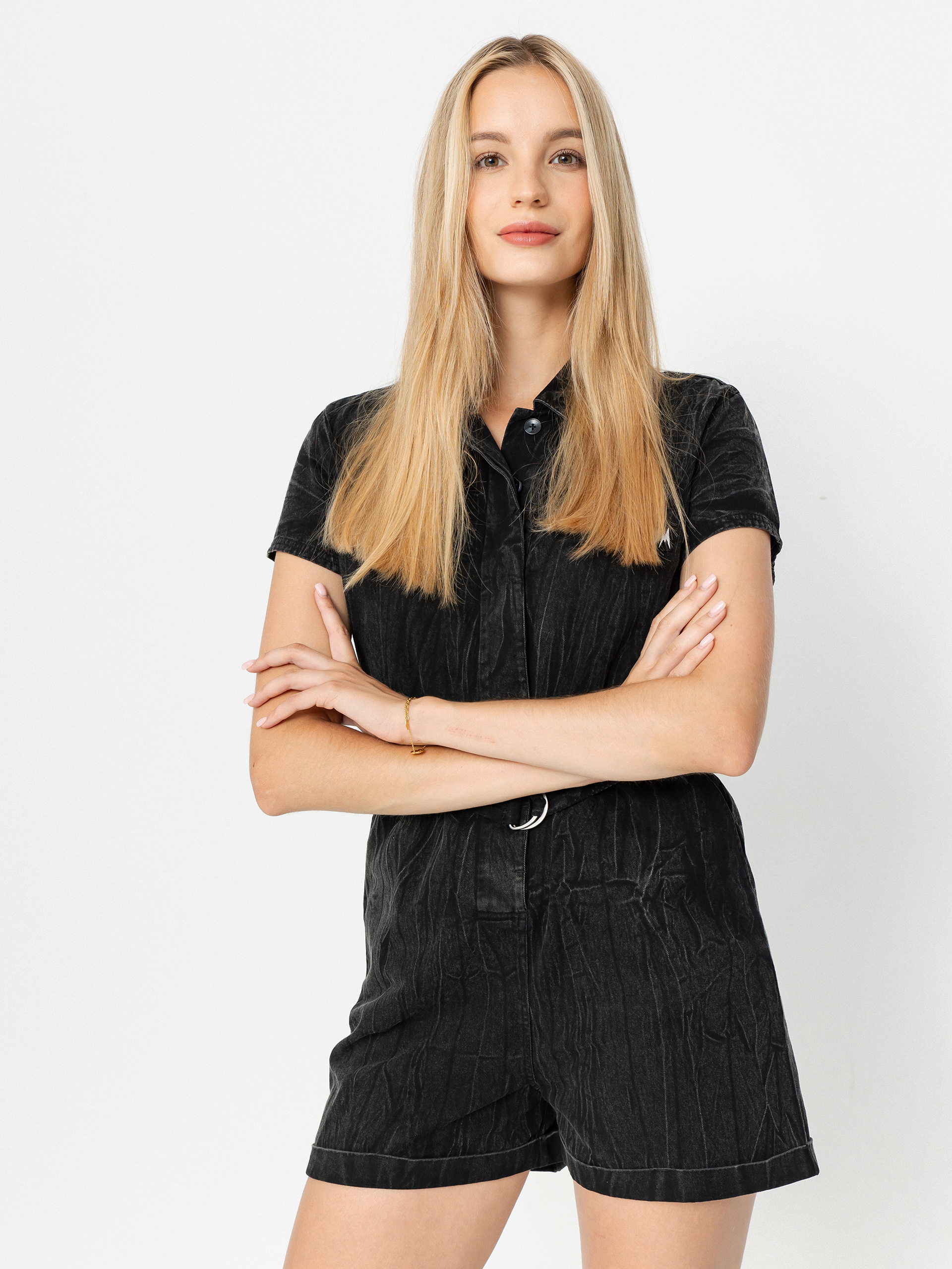 Pentru femei Costum schi Volcom Asphalt (black marble wash)