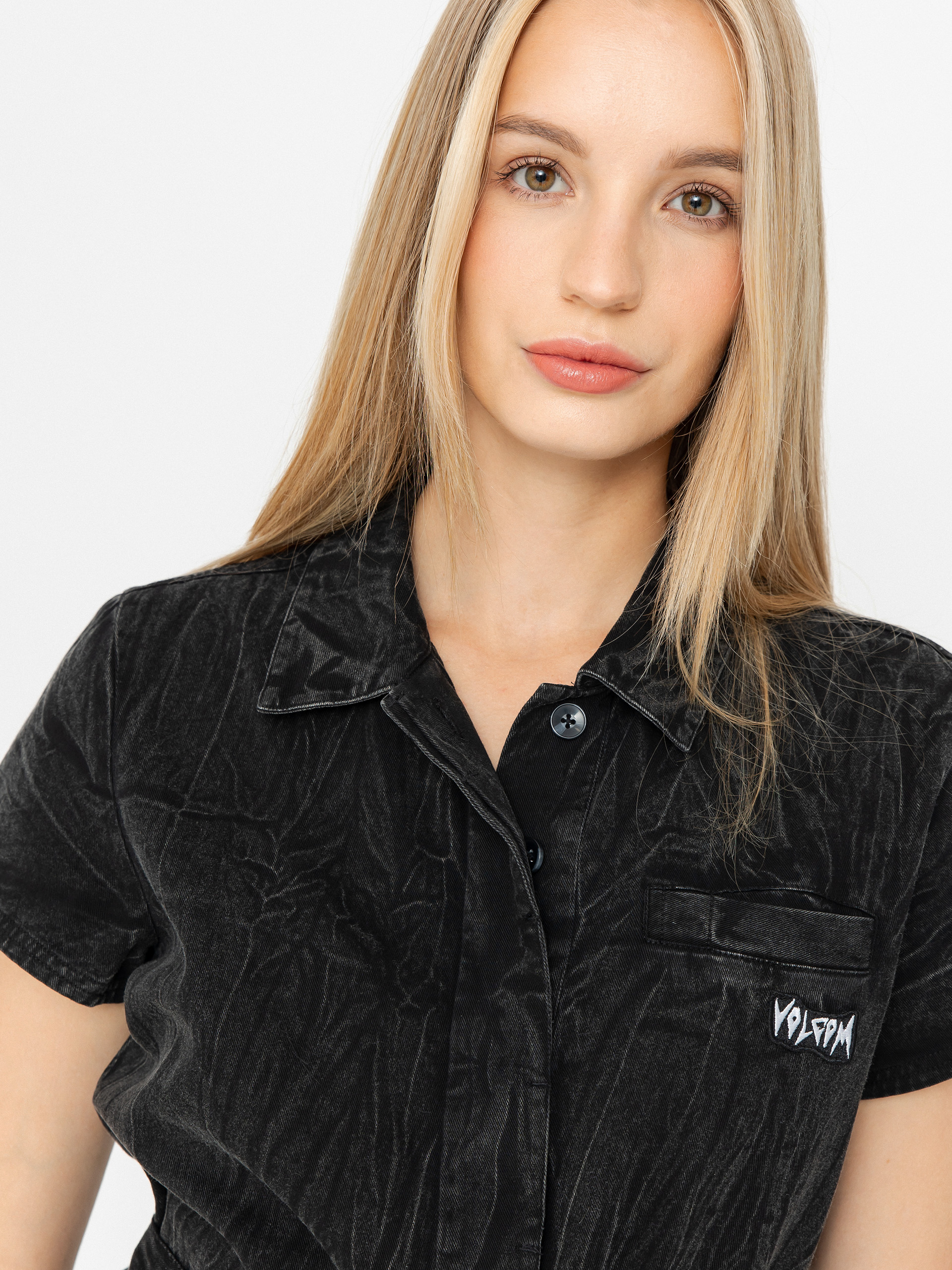 Pentru femei Costum schi Volcom Asphalt (black marble wash)