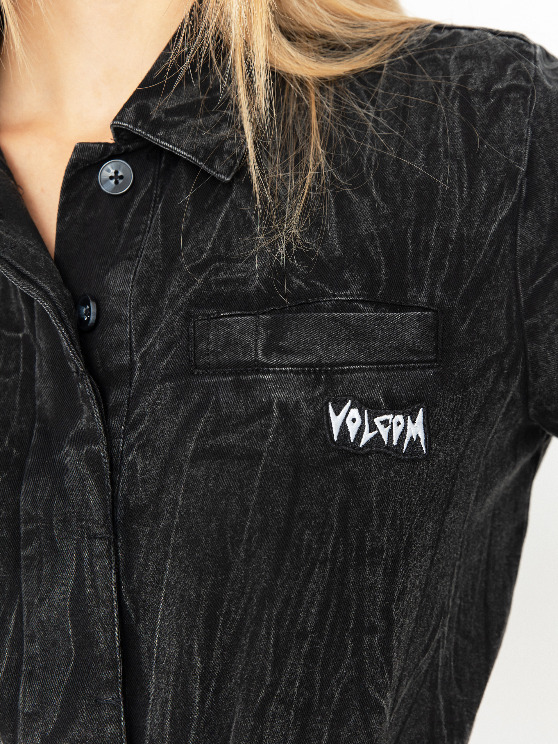 Pentru femei Costum schi Volcom Asphalt (black marble wash)