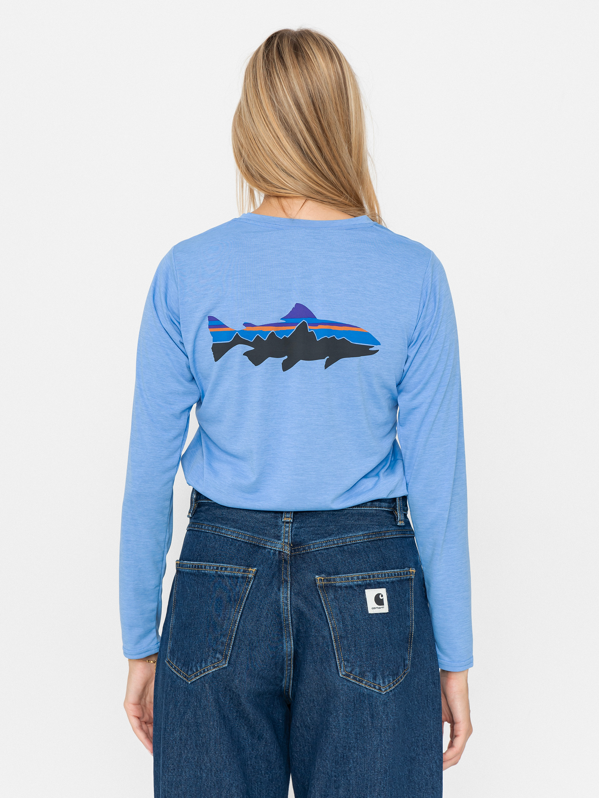 Longsleeve Patagonia Cap Cool Daily Graphic Wmn (fitz roy trout/abundant blue x-dye)