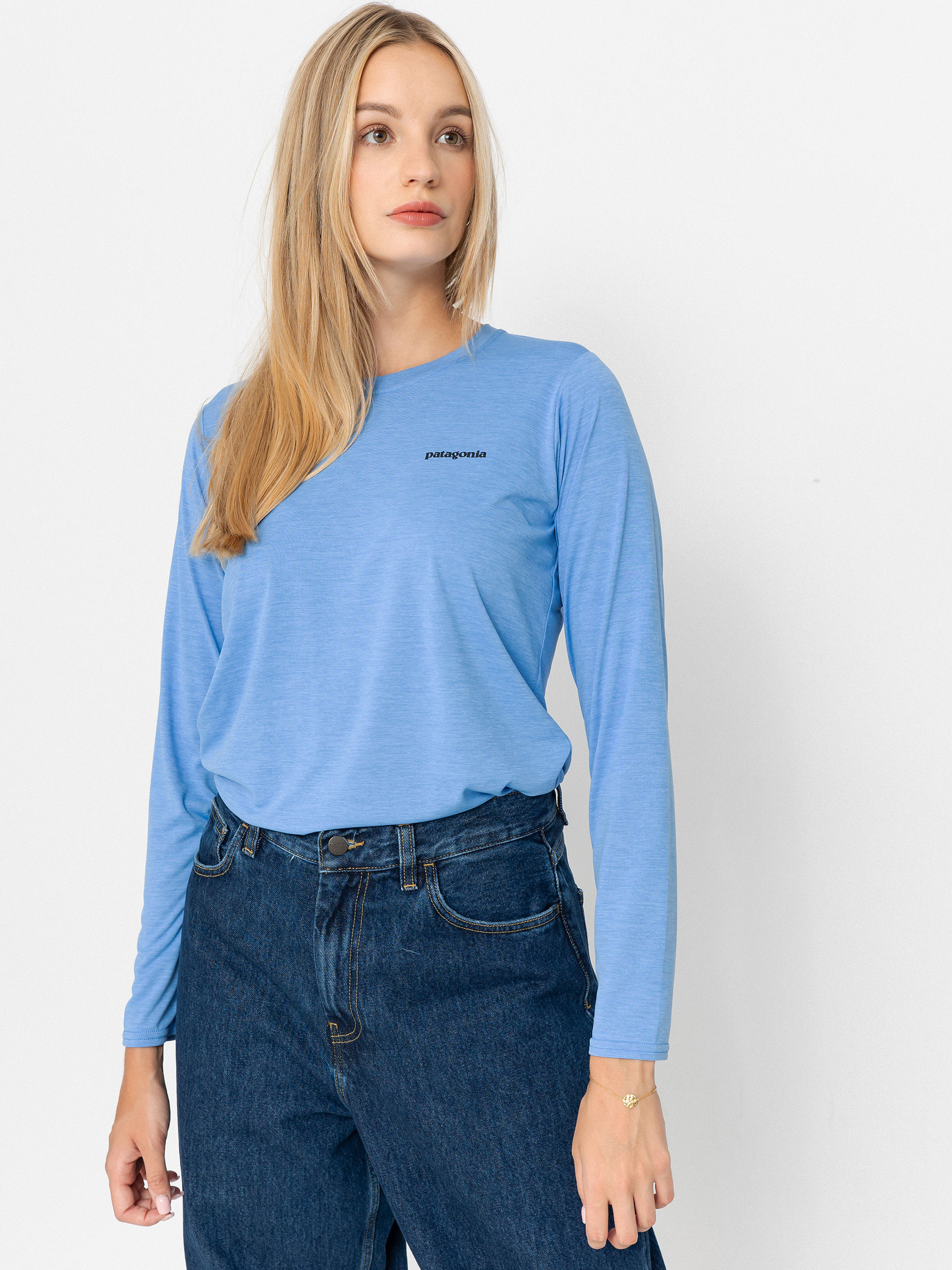 Longsleeve Patagonia Cap Cool Daily Graphic Wmn (fitz roy trout/abundant blue x-dye)