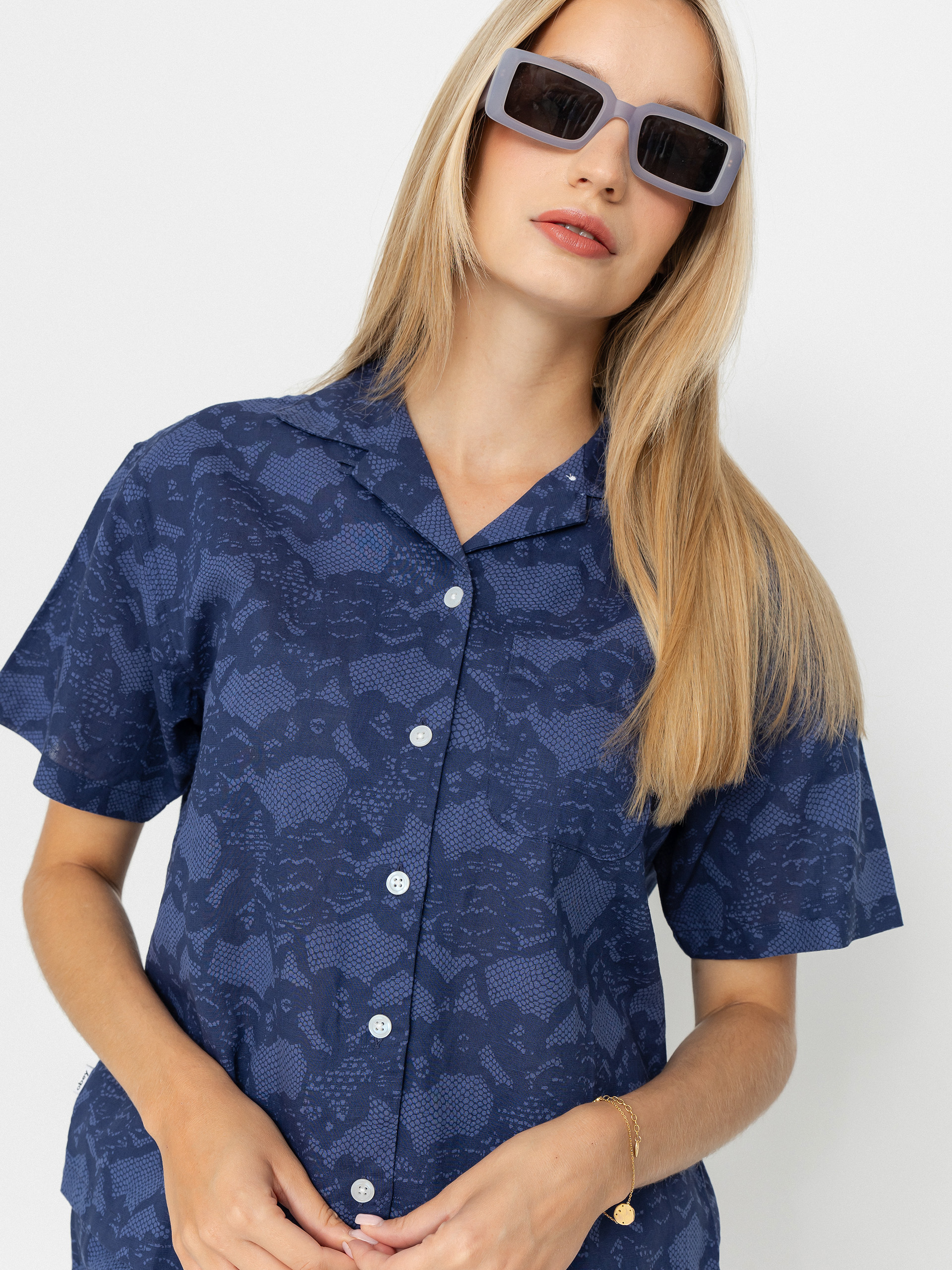 Cămașă OBEY Cecilie Lace Wmn (blue multi)