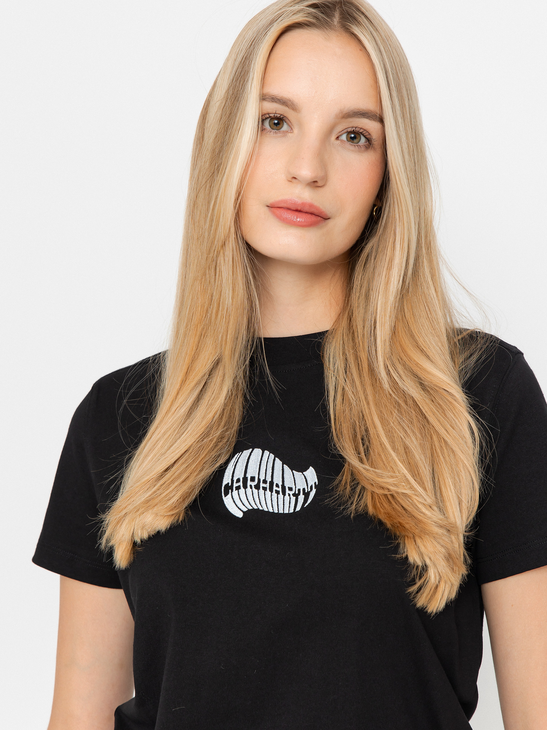 Tricou Carhartt WIP Psshh Wmn (black/blue fog)