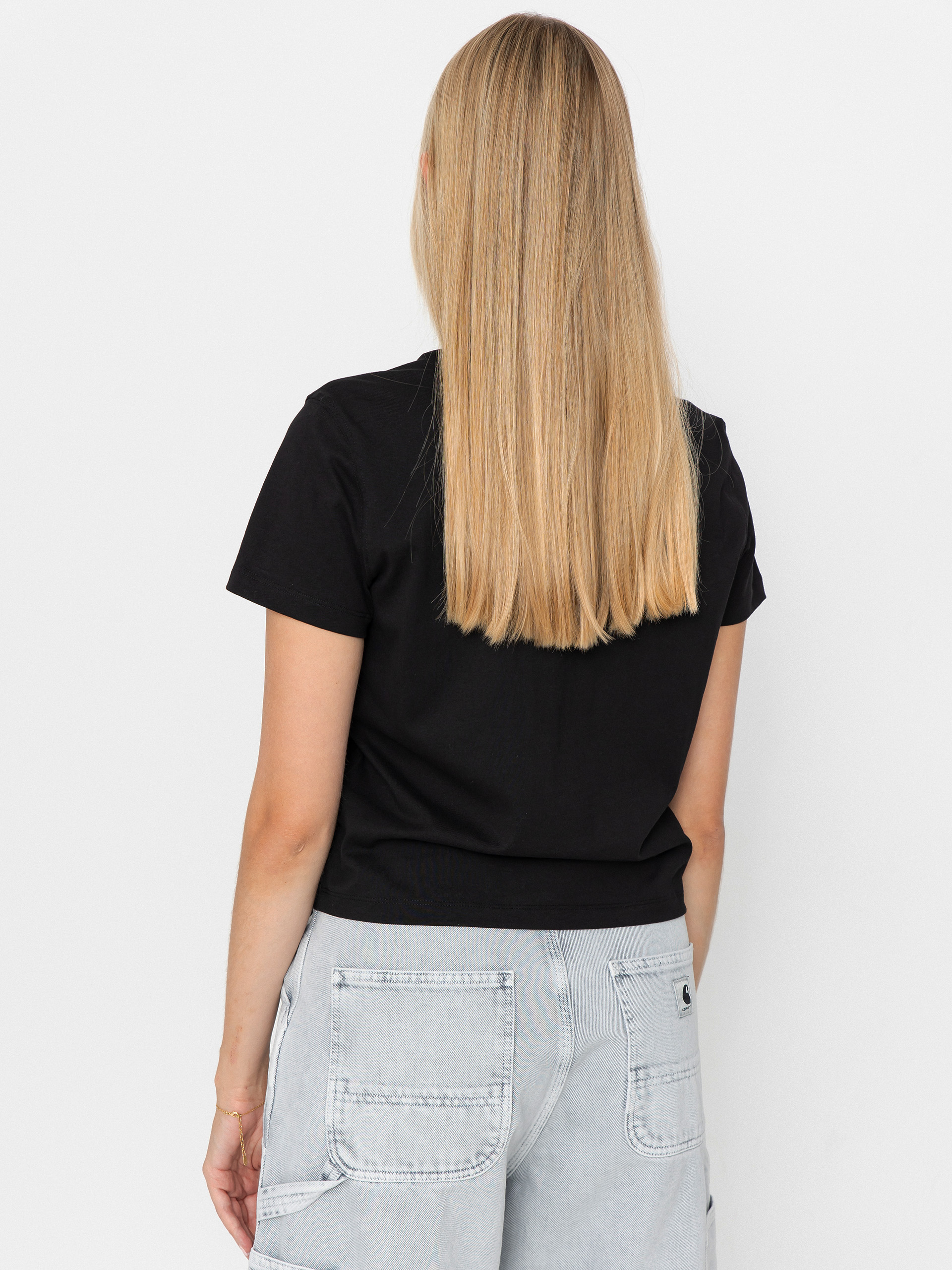 Tricou Carhartt WIP Psshh Wmn (black/blue fog)