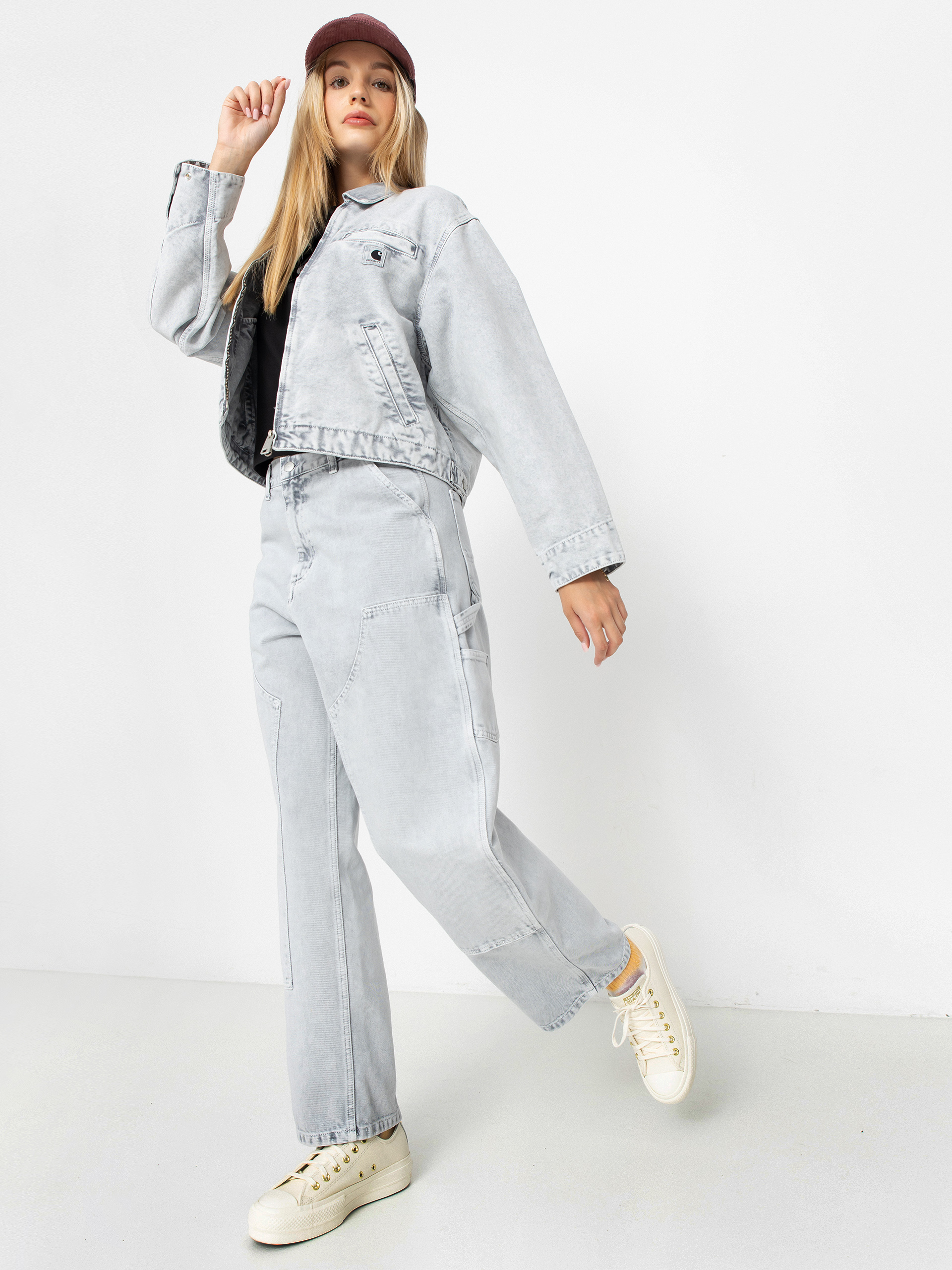 Geacă Carhartt WIP Emery Wmn (black/black/chalk wash)