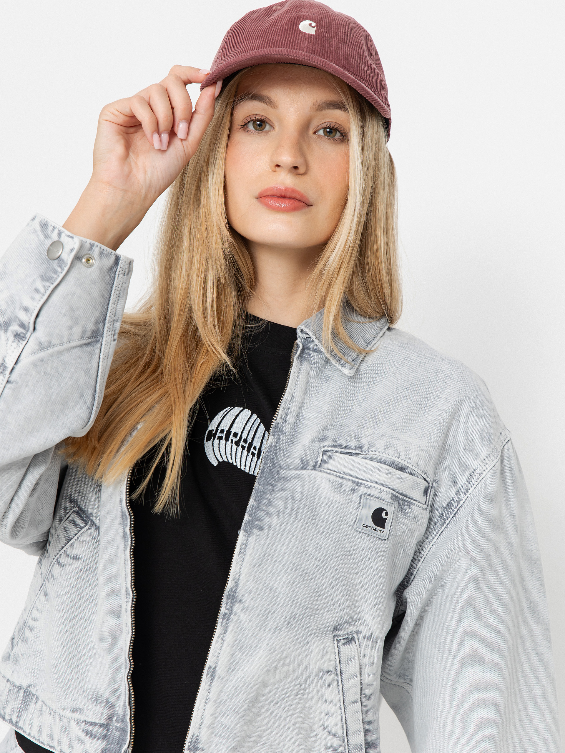 Geacă Carhartt WIP Emery Wmn (black/black/chalk wash)