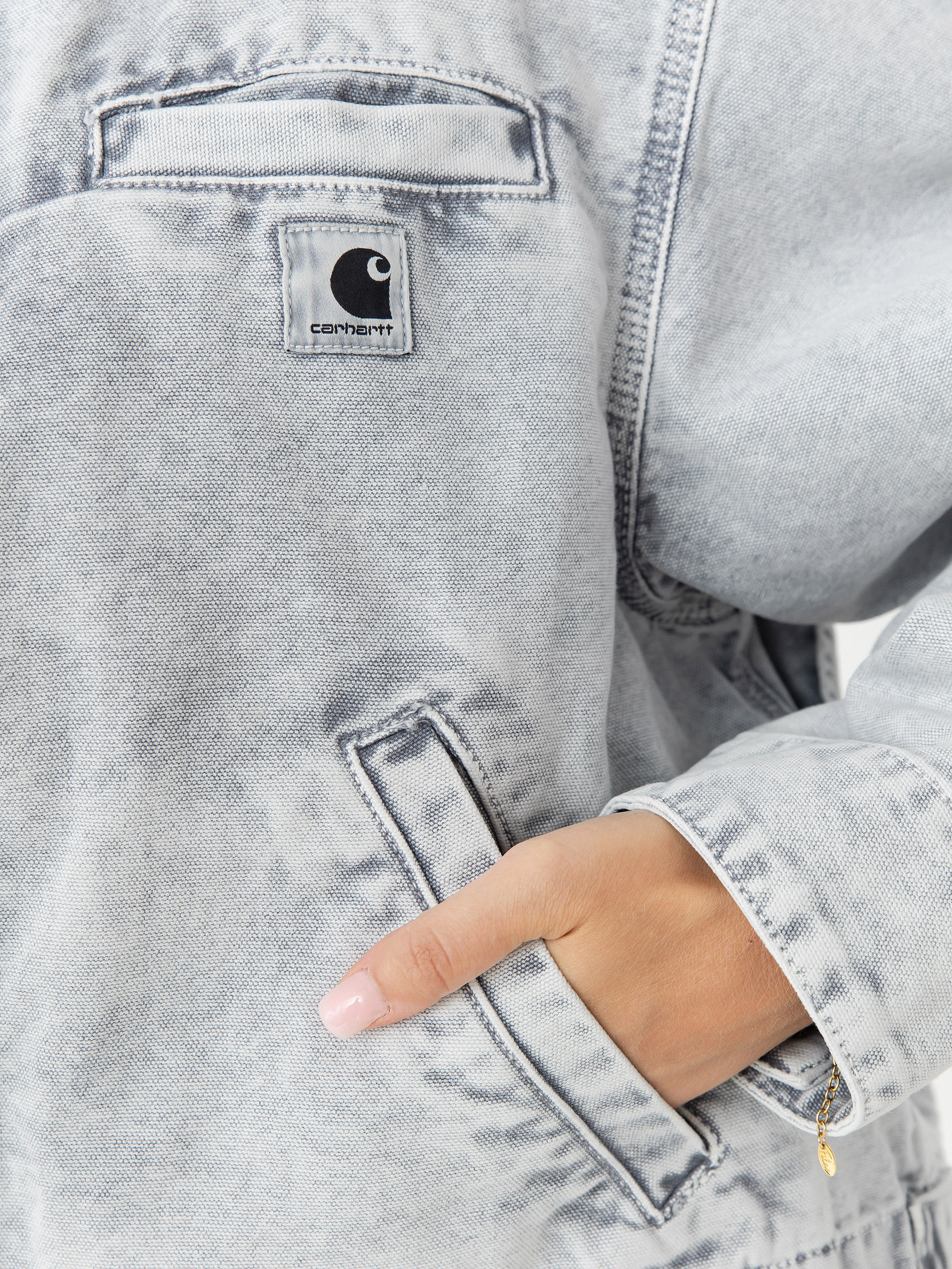 Geacă Carhartt WIP Emery Wmn (black/black/chalk wash)