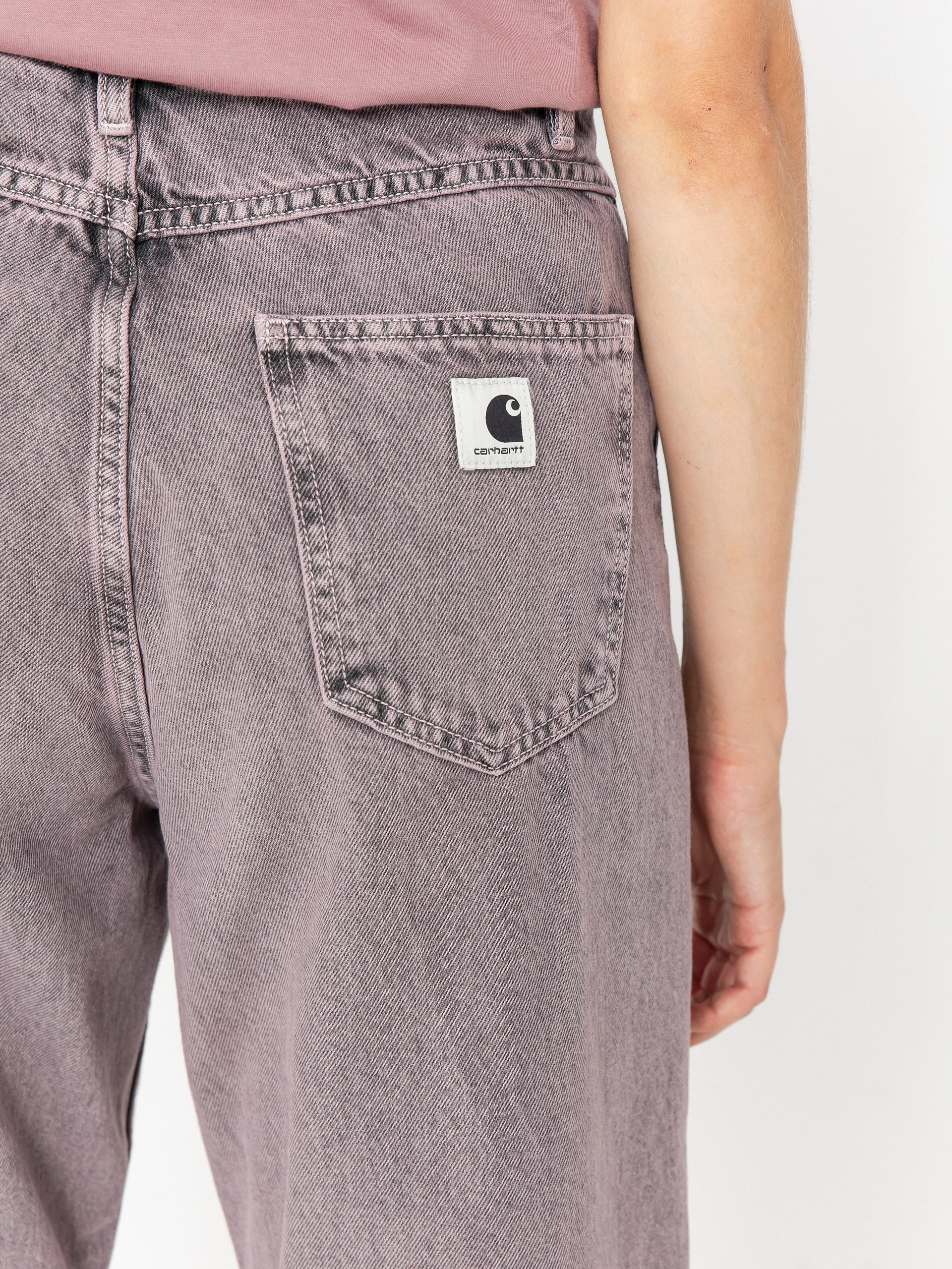 Pantaloni Carhartt WIP Brandon Wmn (black/hortensia/garment dyed)