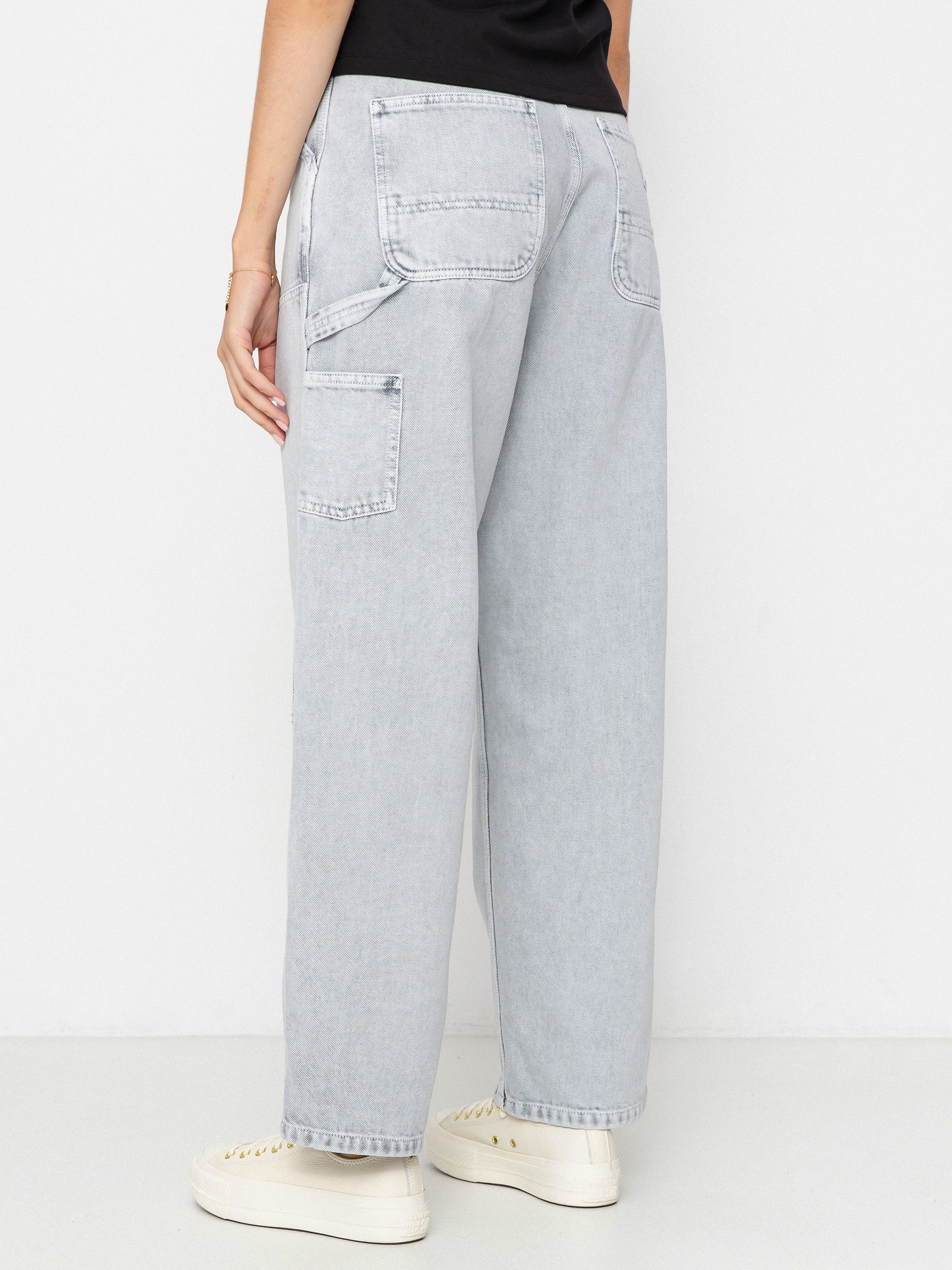 Pantaloni Carhartt WIP Brandon Double Knee Wmn (black/chalk wash)