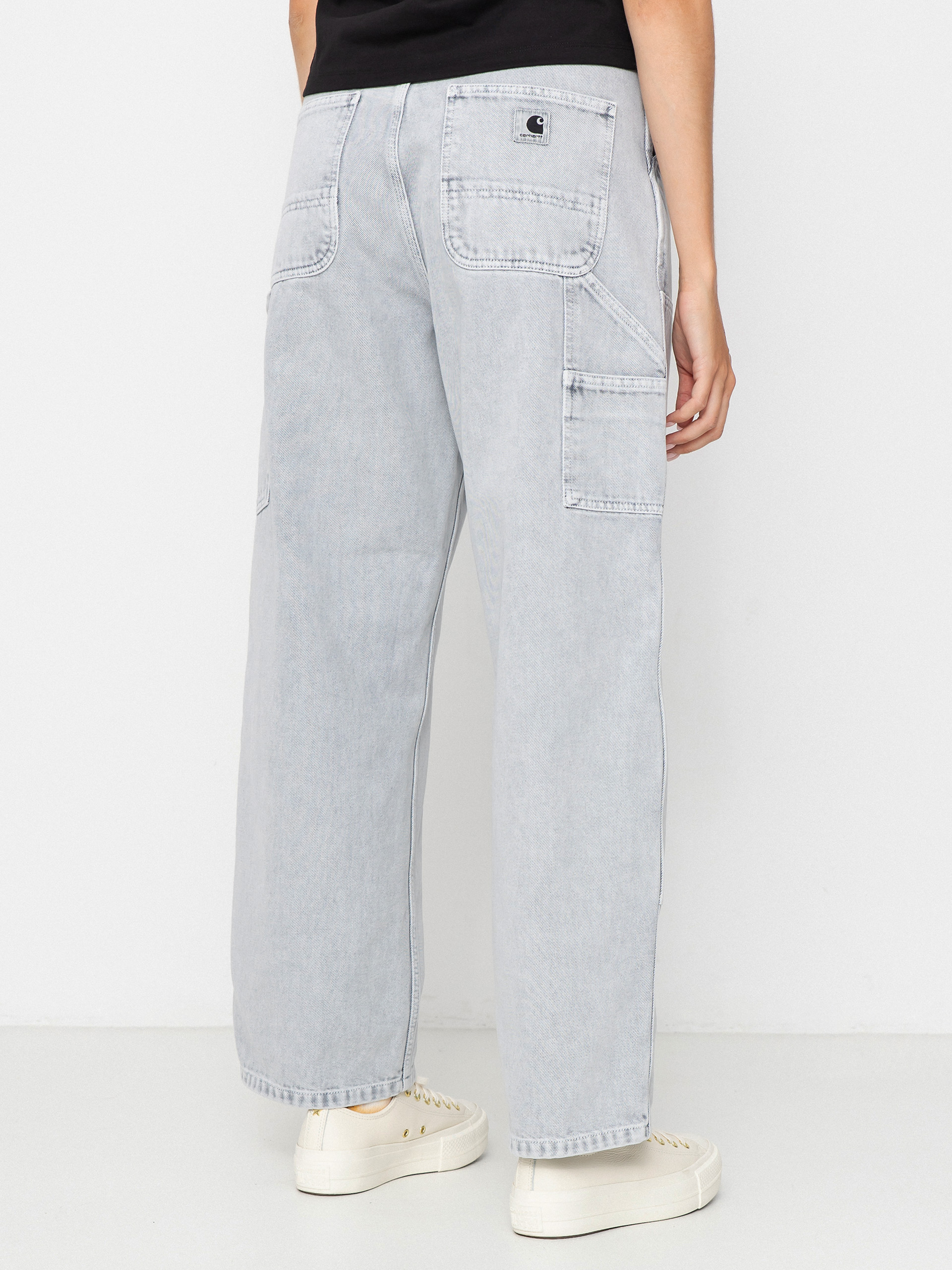 Pantaloni Carhartt WIP Brandon Double Knee Wmn (black/chalk wash)