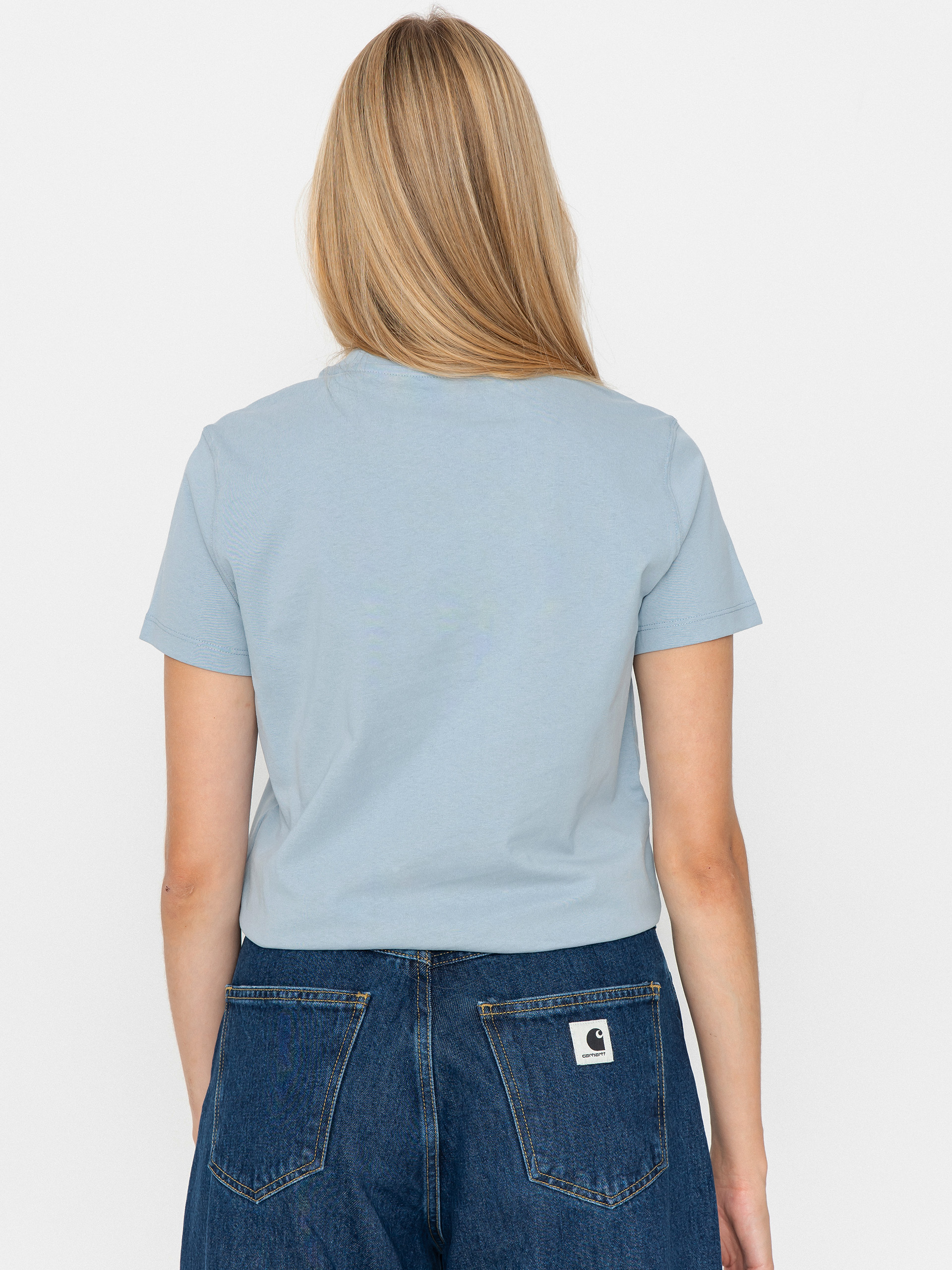 Tricou Carhartt WIP Psshh Wmn (blue fog/air pink)