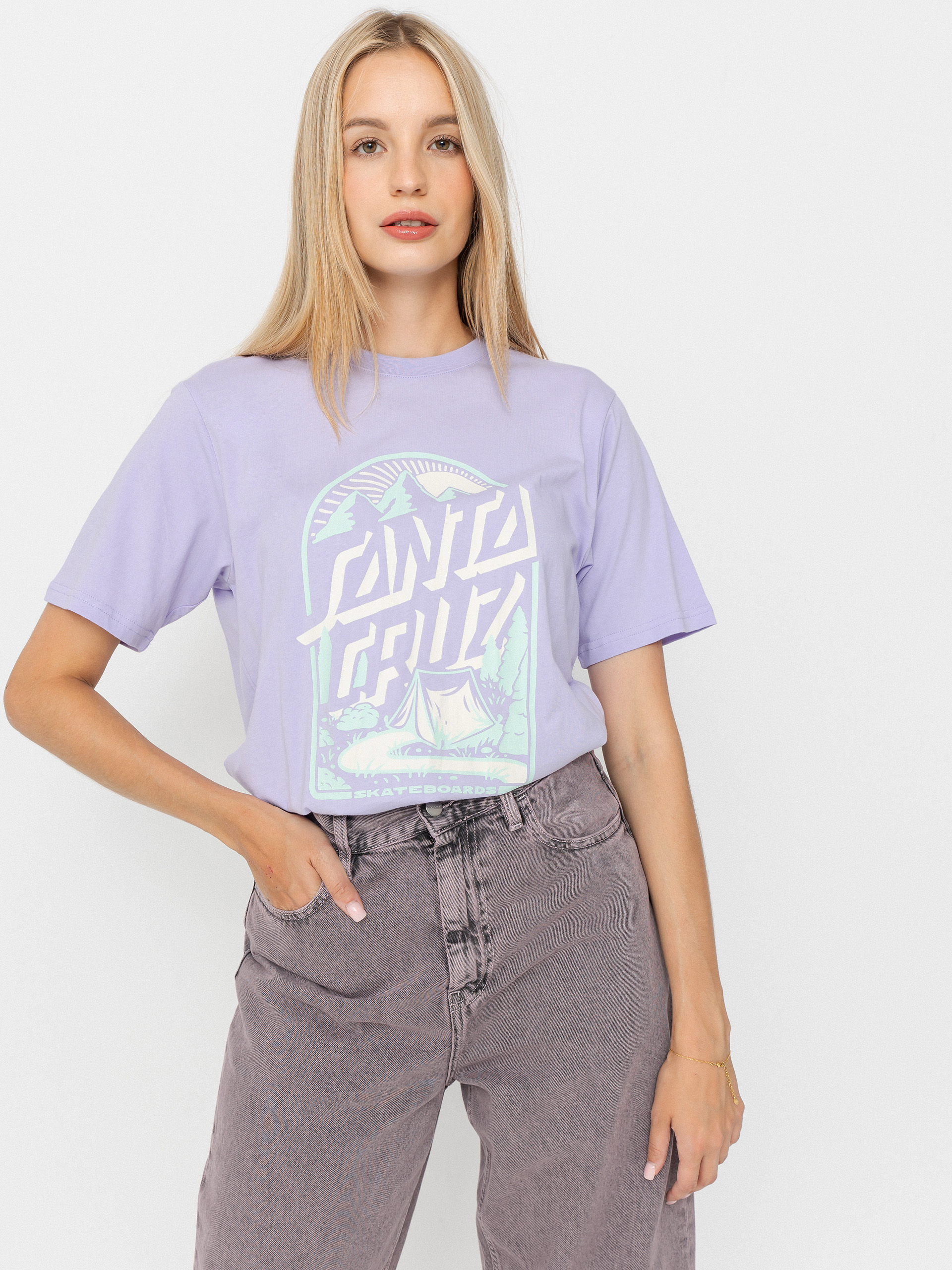 Tricou Santa Cruz Camp Retreat Front Wmn (lavender)