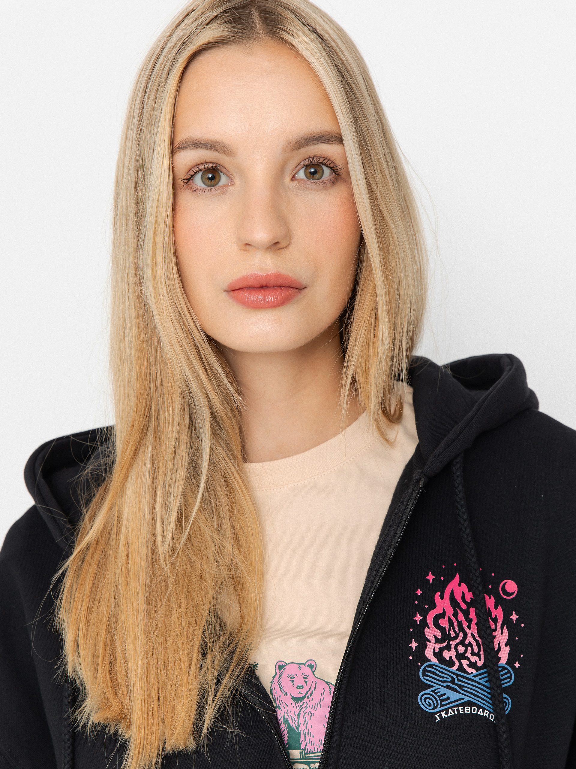 Hanorac cu glugă Santa Cruz Starry Campfire ZHD Wmn (black)